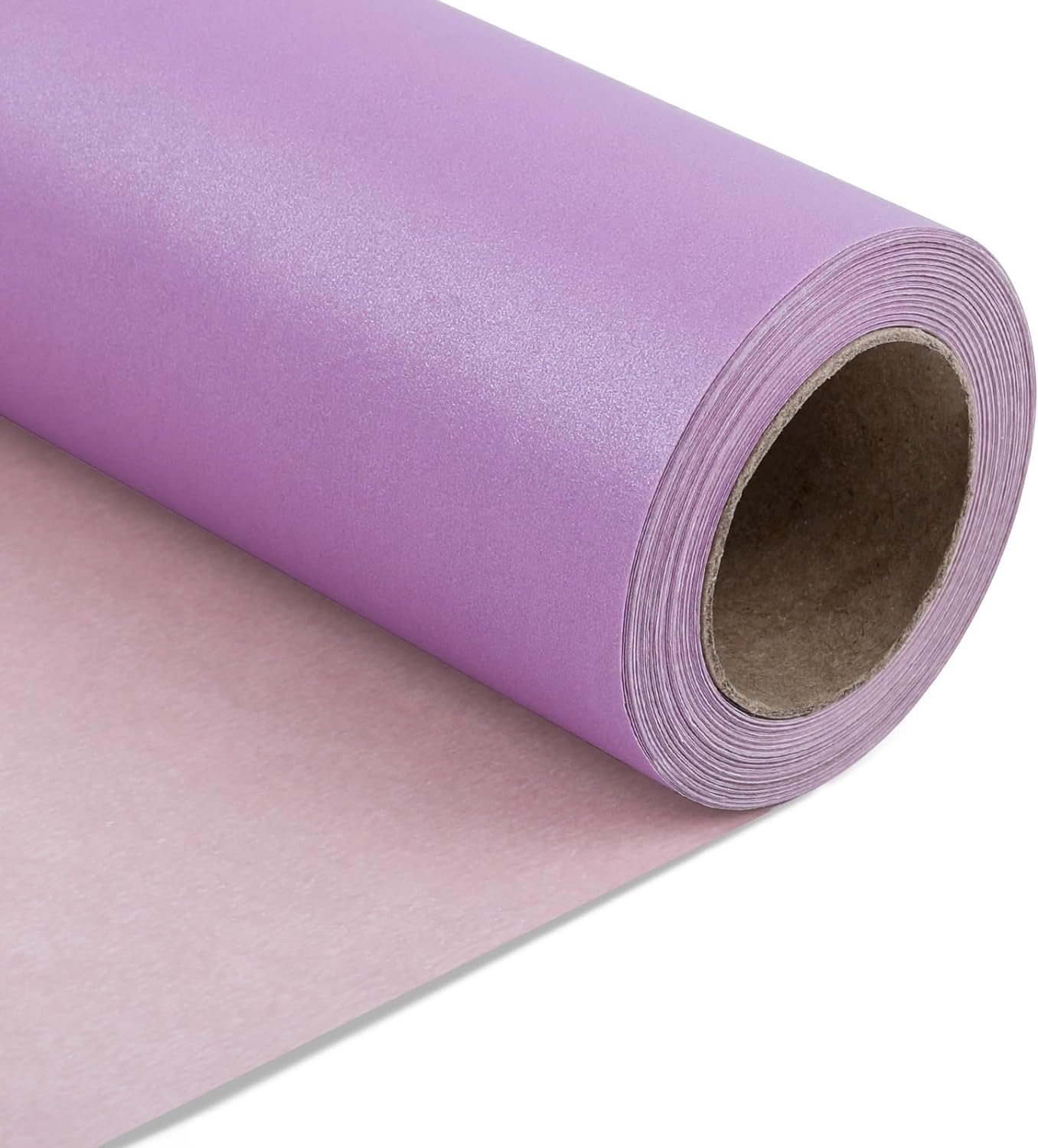 NESCCI Light Purple Matte Wrapping Paper,Solid Color Pearly-Lustre Paper,Gift Wrapping Paper,Perfect for Wedding,Valentine's Day,Birthday, Christmas,Baby Shower,DIY Bouquet (17 Inches X 32.8 Feet)