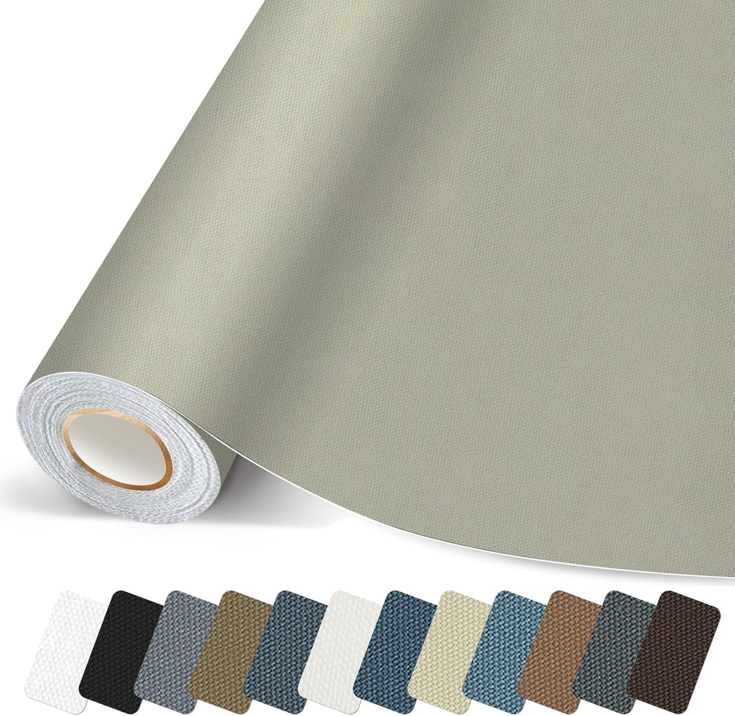 Canvas Repair Patch, 35X79 Inch Strong Sticky Fabric Repair Tape, Self-Adhesive Fabric Patch for Sofas, Tote Bags, Clothing, Car Seats, Furniture (Light Grey, 35X79 Inch)