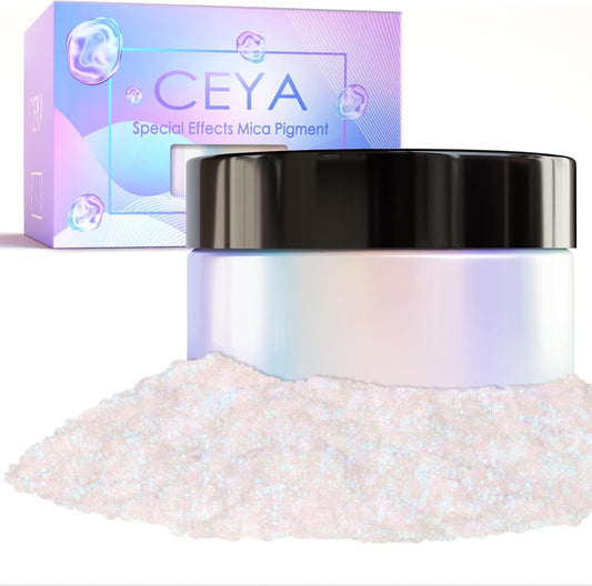 Ceya Chameleon Mica Powder, 1.8oz/ 50g Midnight Dream Chrome Nail Powder, Cosmetic Grade Pearlescent Effect Color Shift Pigment for Epoxy Resin, Makeup, Nail Polish, Soap Dye,Candle Making,Slime,Paint