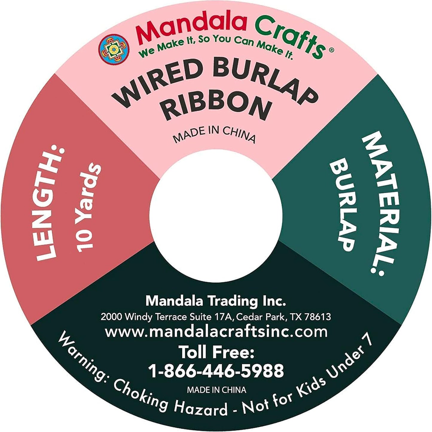 Mandala Crafts Red Burlap Wired Ribbon 2.5 Inches Wide Jute Ribbons for Crafts - 10 Yds Roll Rustic Burlap Wrap Trim Ribbons for Wreaths Bows Party Decoration