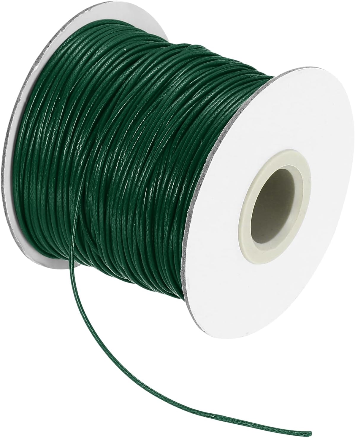 MECCANIXITY Waxed Cord 1mm Waxed Thread 87 Yard Wax String Leather Cord for Bracelet Making, Necklaces, Beading, Jewelry Making and DIY Crafts(Dark Green)
