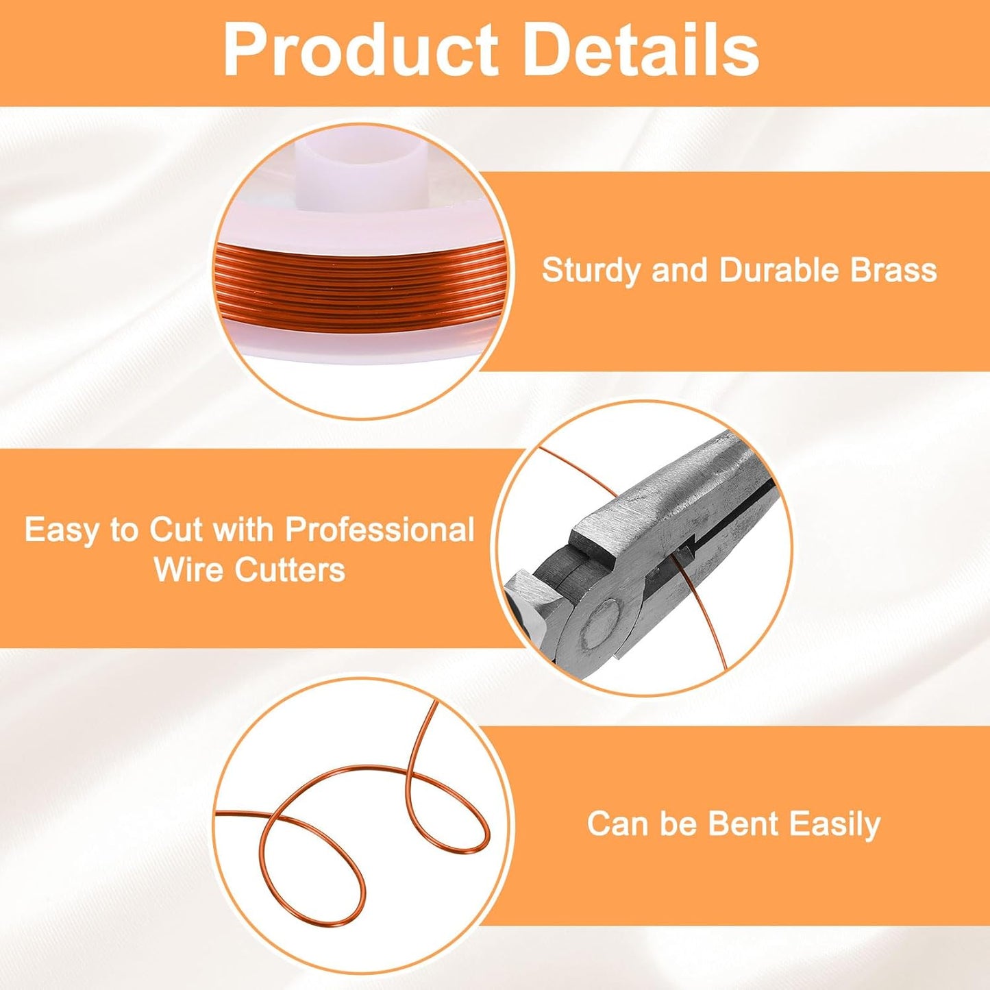 HARFINGTON 5ft Jewelry Wire, 18 Gauge (1mm) Brass Craft Soft Metal Tarnish Resistant Copper Beading Wire for Jewelry Making Supplies Crafting, Coffee