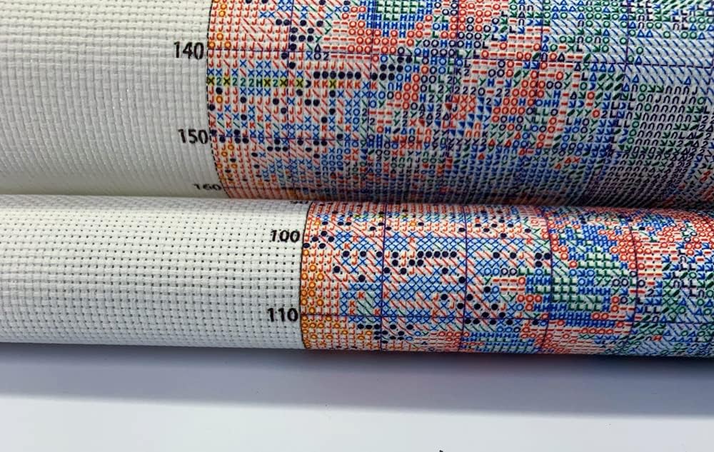 Moohue 14ct Counted Stamped Cross Stitch Kits for Adults Love Gnome Roses Printed Cross Stitch Patterns Art Crafts Cross Stitch Supplies (Love Gnome)