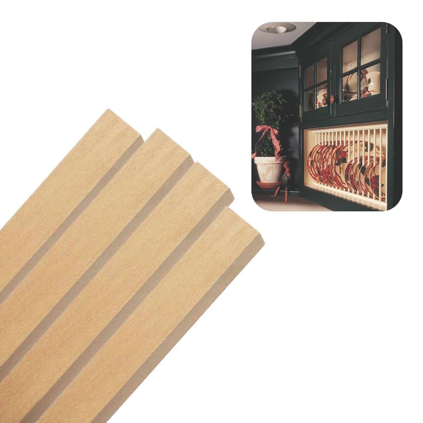 Hardwood Square Dowels (1" x 36", Pack of 4) | Variety of Diameters & Wood Species | Unfinished Wooden Dowel Rods for Crafts & DIY Home Projects | Curtain Rod, Macrame Supplies, Moulding, Flagpole