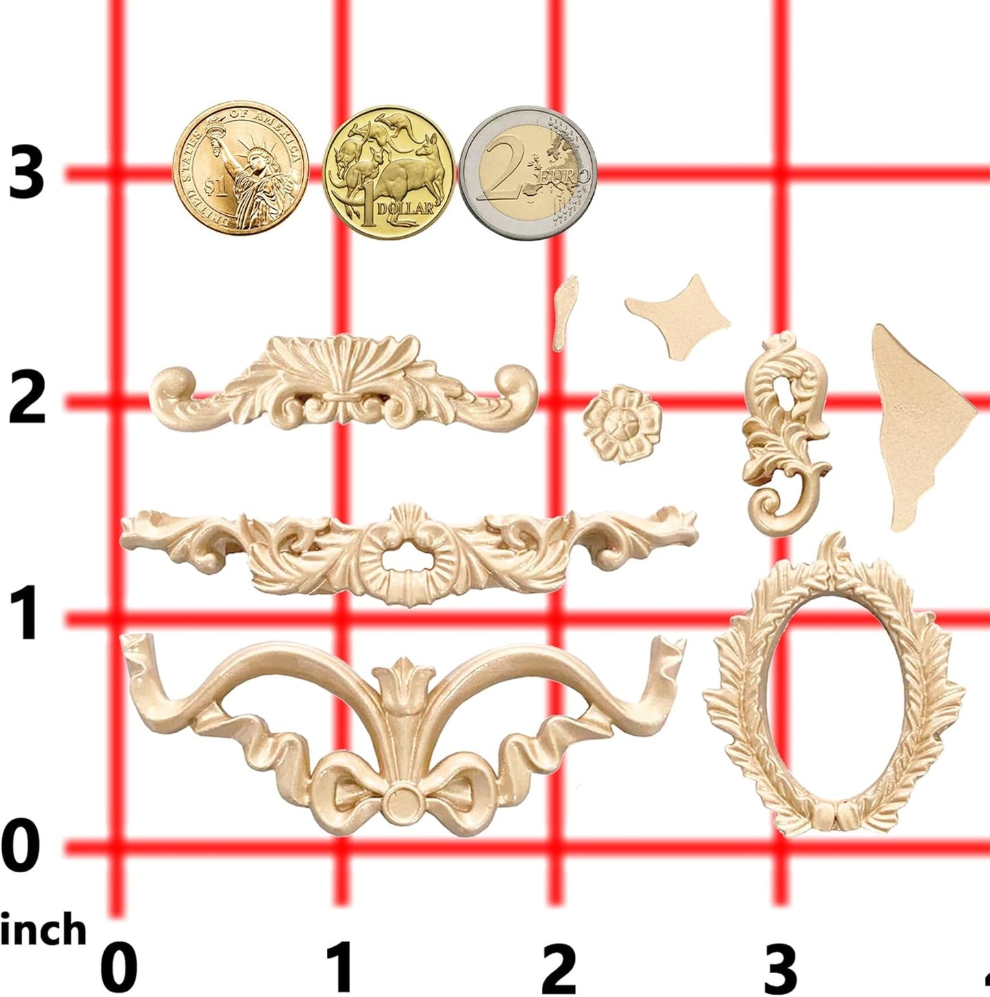Art Mold for Polyclay Air Dry Clay Plaster, Wreath and Frame
