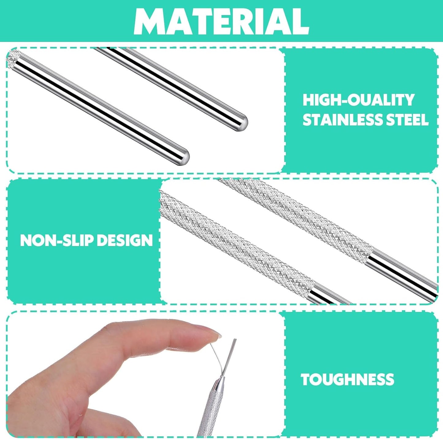 10 Pcs Needle Tools for Clay, Clay Modeling Tools, Seven Needles Wire Texture Tool, Sculpting Ceramics Pottery Carving Tool for Ceramic Polymer Pottery Sculpting, Texturing, Modeling