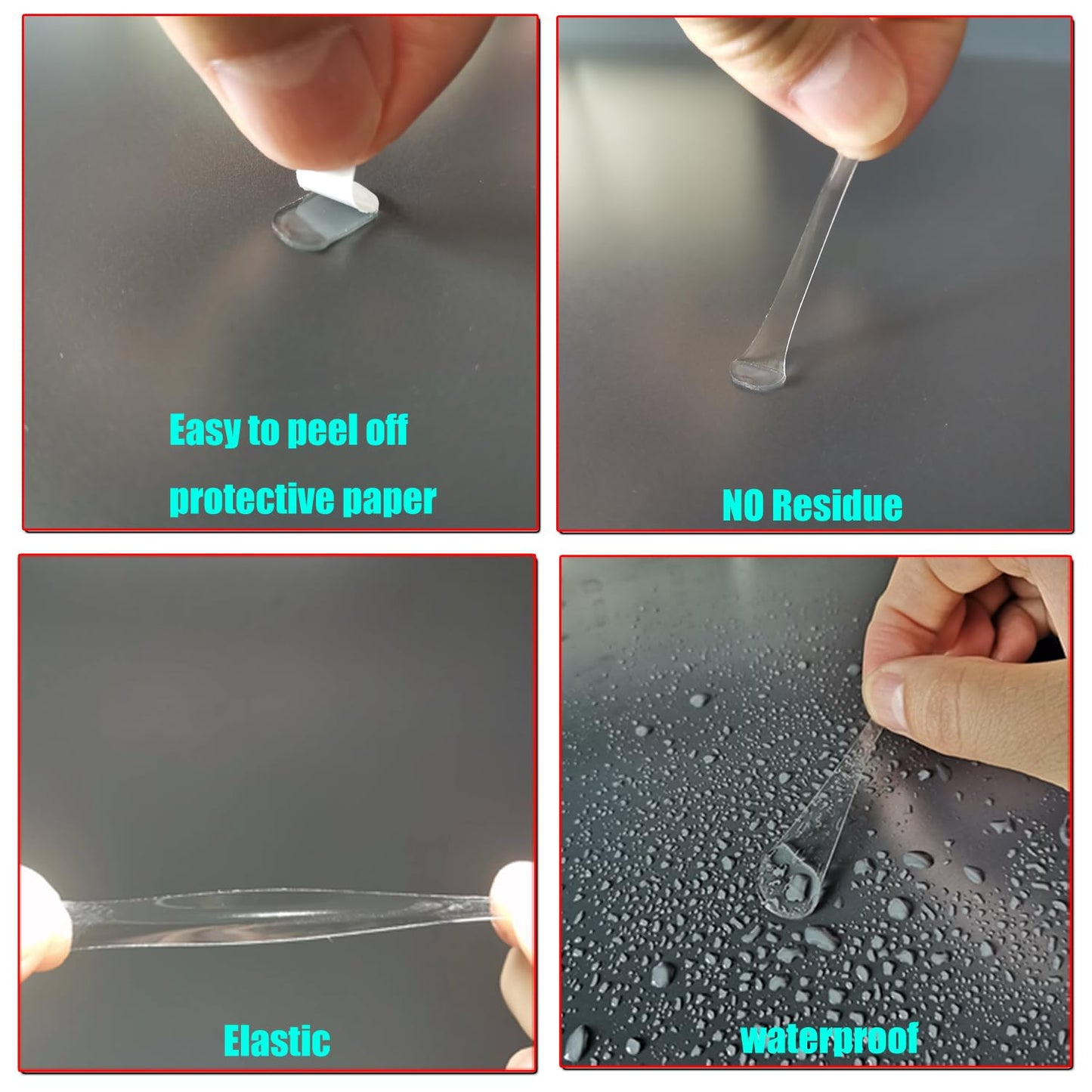 180 Pcs Sticky Tack Poster Stickers, Double Sided Sticky Round Clear Stickers, No Trace Poster Adhesive Putty Removable Waterproof Adhesive Dots for Festival Decoration Sticky Dot (0.31" X 0.51")