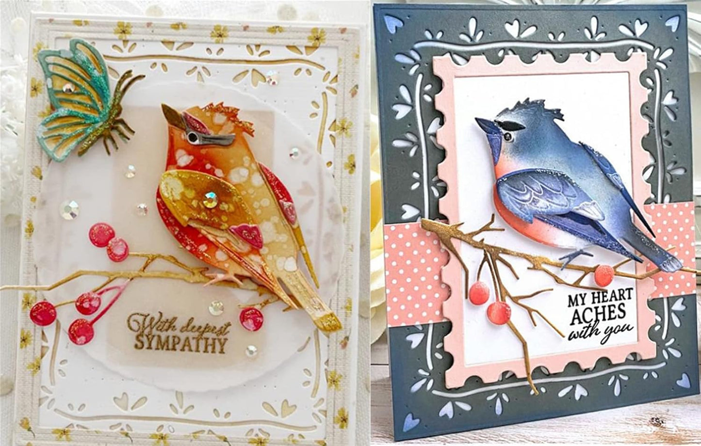 Cutting Dies Metal Stencils Scrapbooking Tools Flowers Lace Frame DIY Embossing Template for Paper Card Making Album Arts Crafts Supplies (Rectangle Love line frame-13.8x10.5cm)