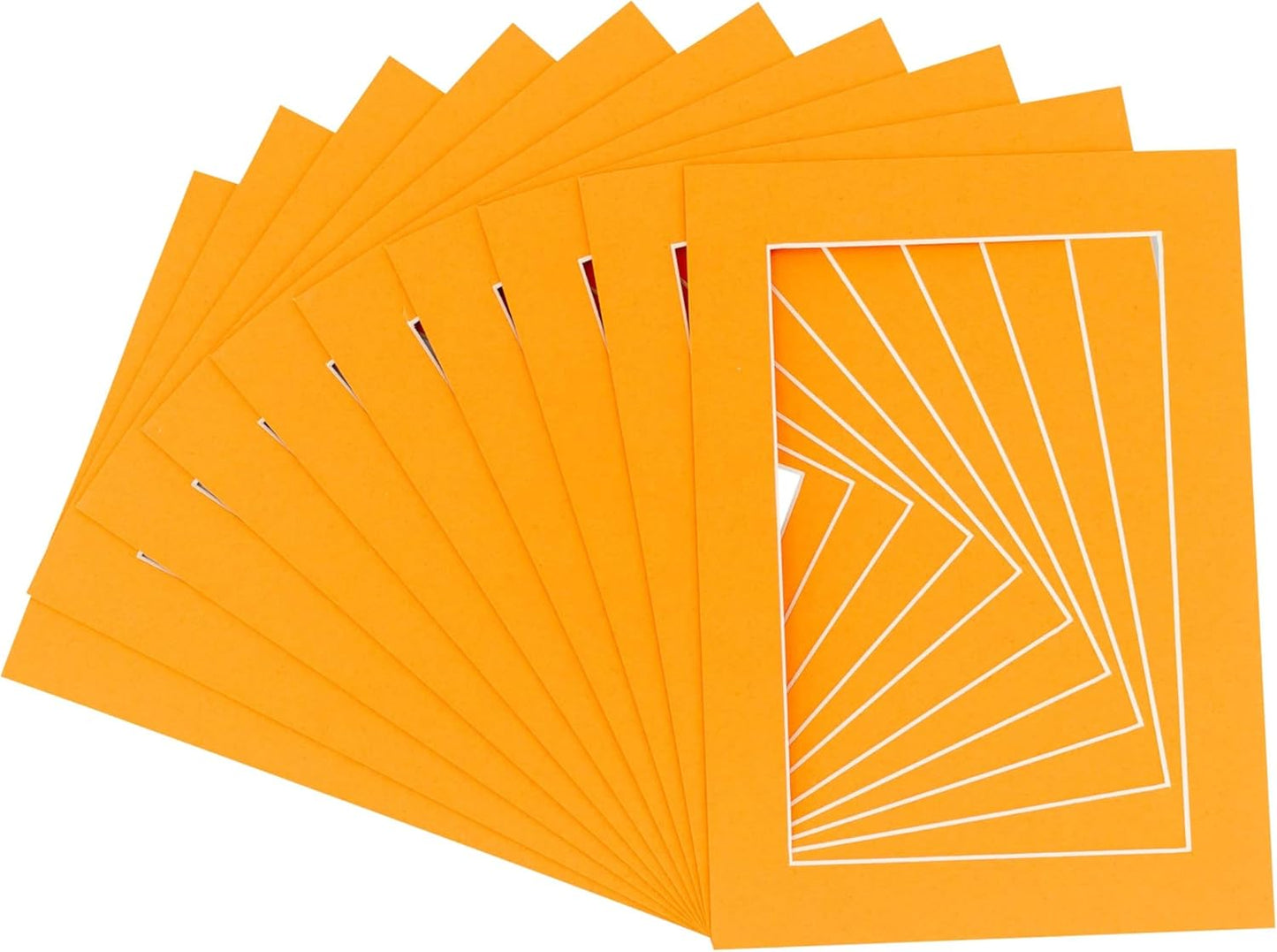 11x14 Mat for 8.5x11 Photo - Precut Orange Picture Matboard for Frames Measuring 11 x 14 Inches - Bevel Cut Matte to Display Art Measuring 8.5 x 11 Inches - Acid Free Pack of 25 MATS