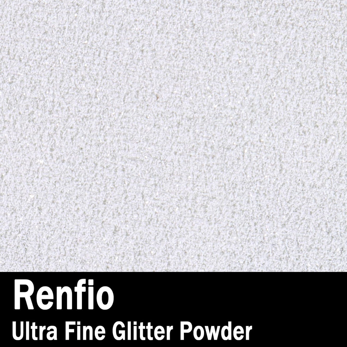 Renfio Ultra Fine Glitter Powder Metallic Resin Glitter 2.11 Oz (60g) PET Flakes Crafts Sequins 1/128" 0.008" 0.2mm Epoxy Chips Flakes for Tumblers Slime Christmas Decoration - Pearl White