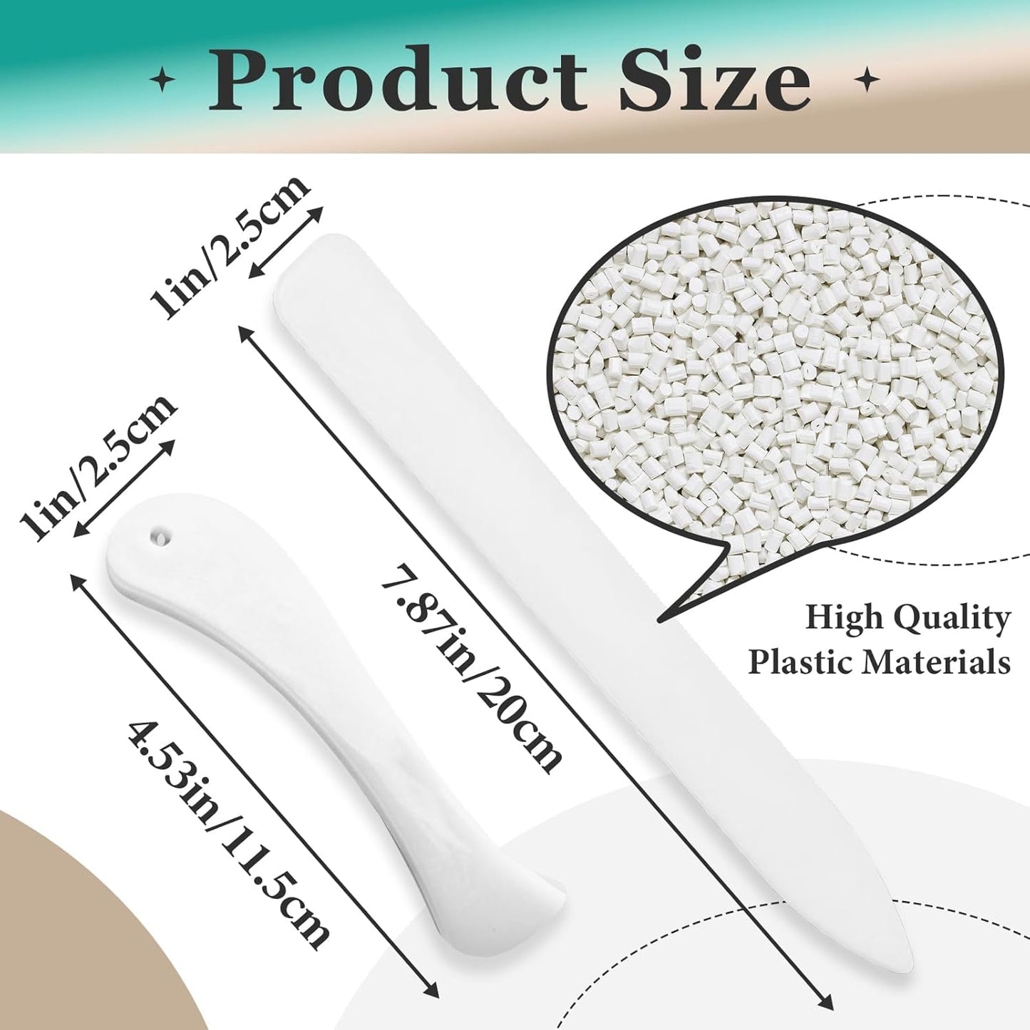 20 Pcs Bone Folder Tool - Plastic Bone Folder Paper for Card Making, Leather Cards, DIY Handmade Burnishing, Bookbinding Scoring, Folding Creasing Crafting Origami and Office Supplies