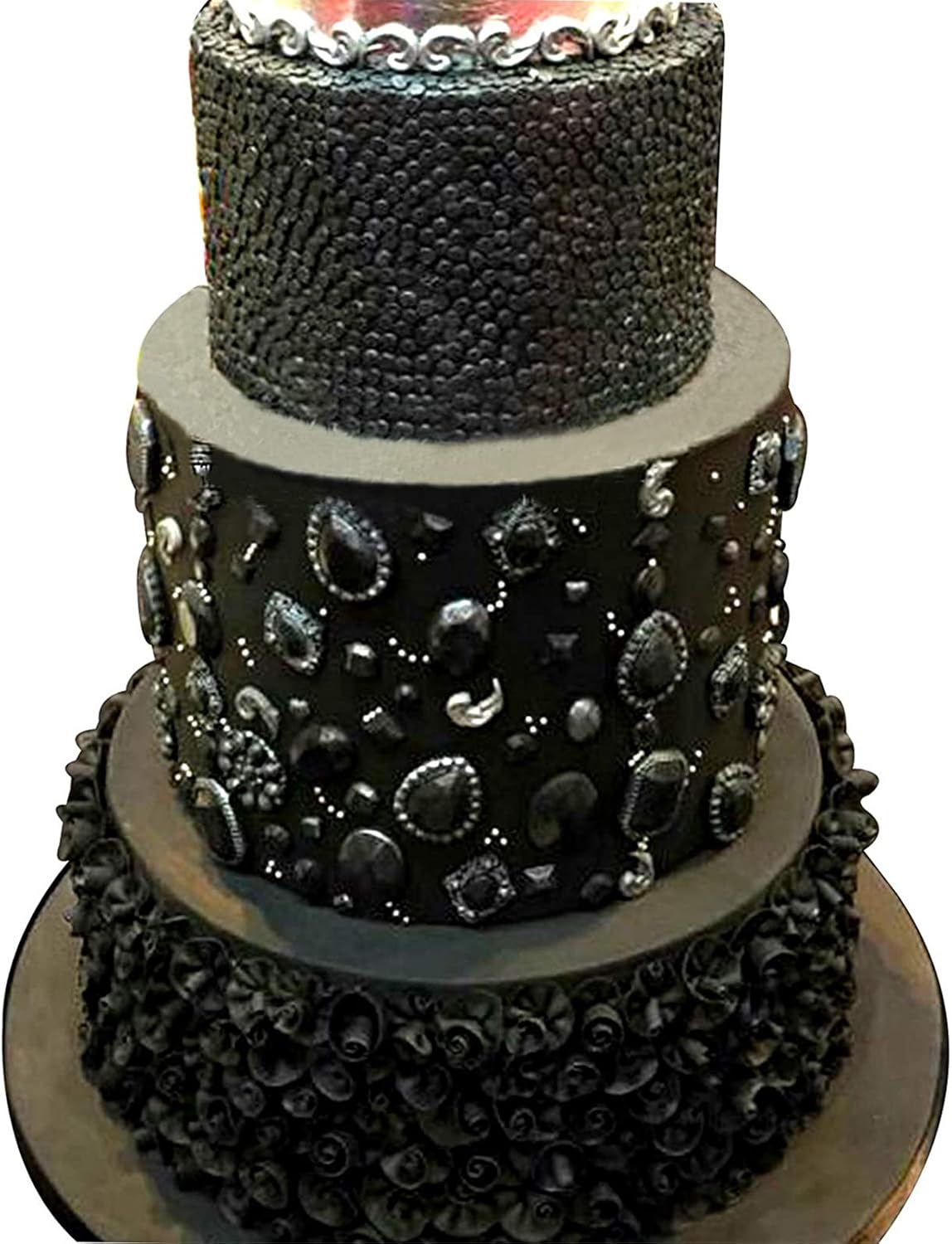 FUNSHOWCASE Assorted Gems and Cabochon Silicone Mold for Fondant Cupcake Topper Chocolate Candy Baking Epoxy Resin Casting Concrete Cement Plaster Craft, Mini