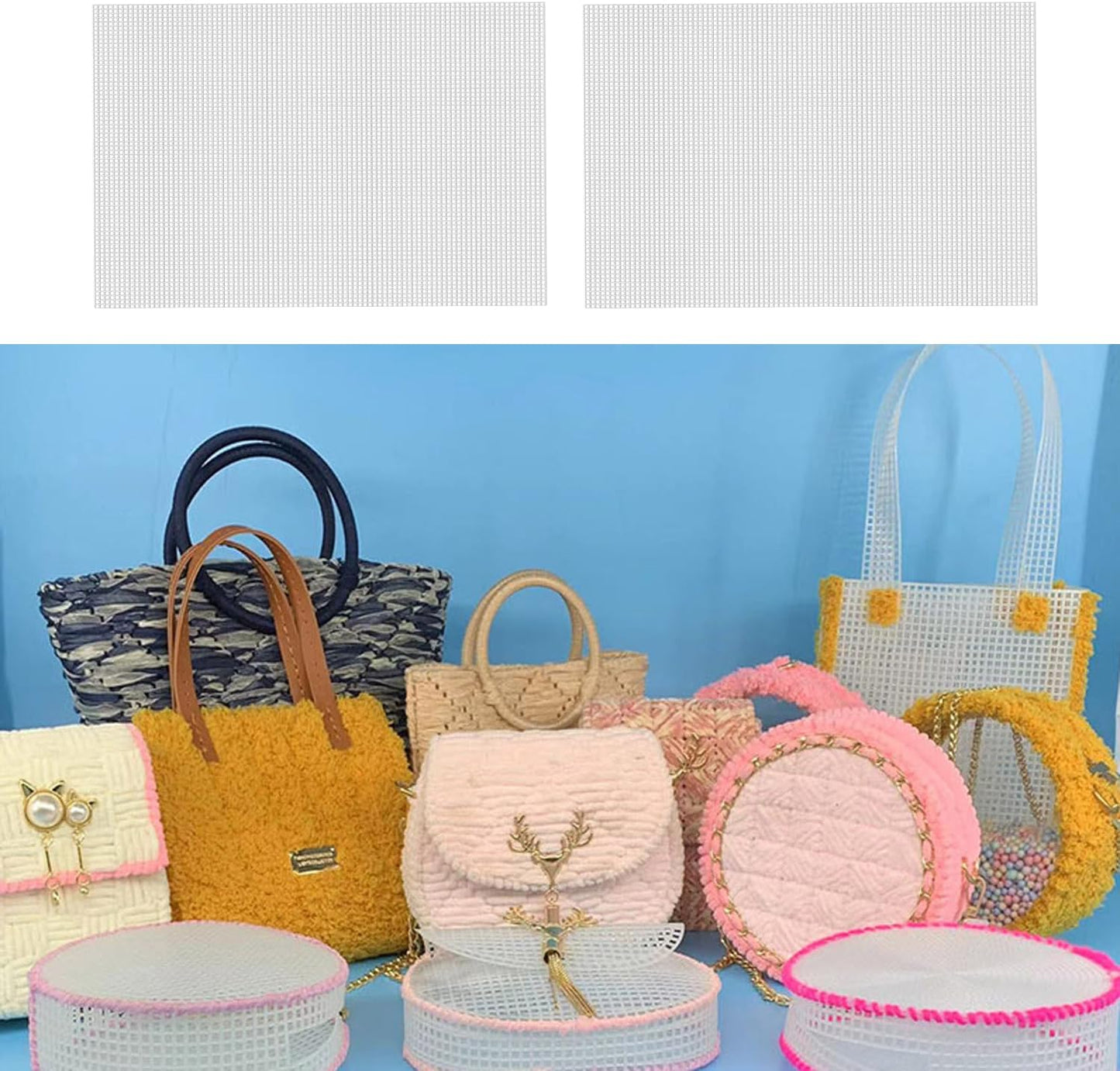 6pcs 7 Count Plastic Canvas, 10.5" x 13.5" Plastic Canvas Sheets, Sheet Eye Mesh for Embroidery, Knit Crochet Projects, DIY Handicraft, Make Dividers.