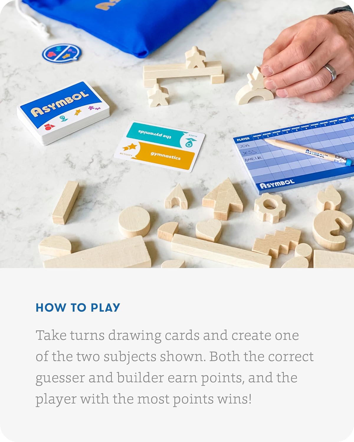 SimplyFun Asymbol - A Building and Communication Game That Challenges Your Creativity & Imagination - 3 to 6 Players - A Game for Kids Ages 8 & Up