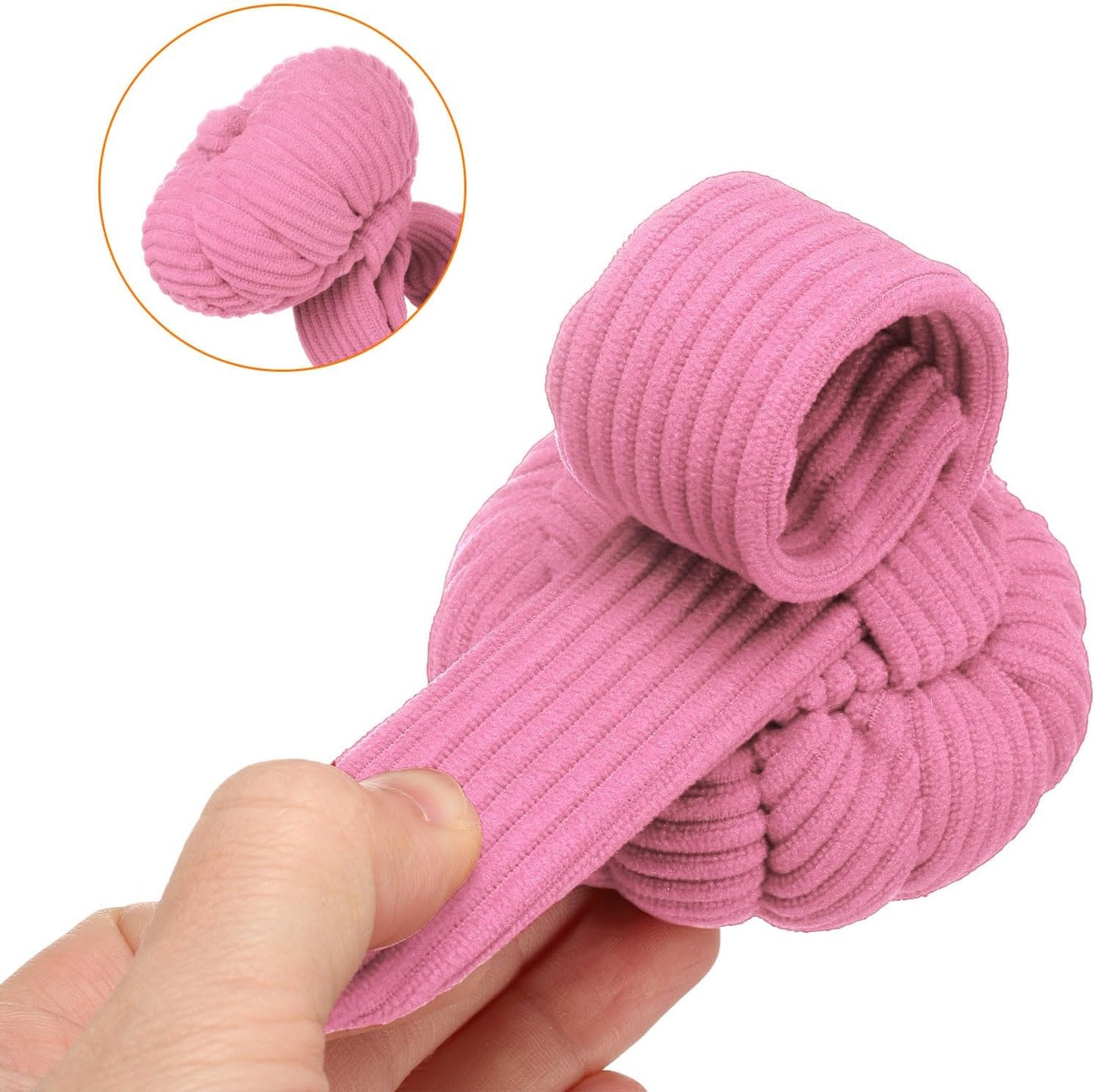 HARFINGTON Wrist Pin Cushions, Sewing Needle Pin Cushion Adjustable Strap with Elastic Strap Finger Ring Pincushions Fit All Wrist Sizes for Sewing Quilting Needlework DIY Crafts, Pink/Pink