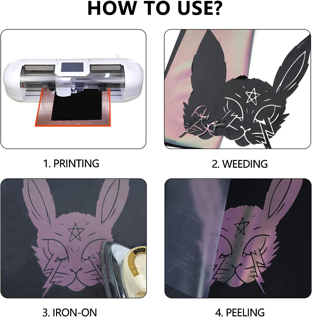 Guangyintong Chameleon HTV Rolls, 12" x 8ft Purple to Green Iron on Vinyl for T-Shirts, Changing Color Heat Transfer Vinyl for All Cutter Machines, Easy to Cut & Weed for DIY Design