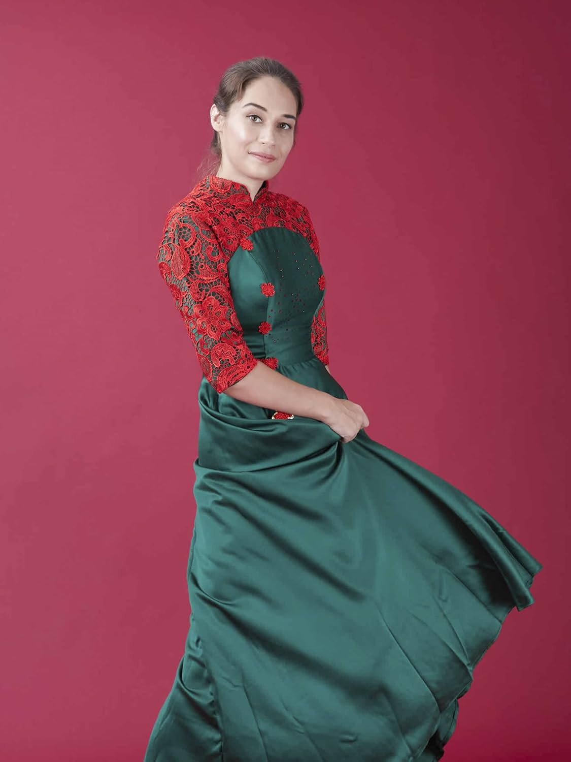 Seamless Photography Background Paper Roll, Red Photo Paper Backdrop for Photography, Video and Streaming (53''x16 'Scarlet)