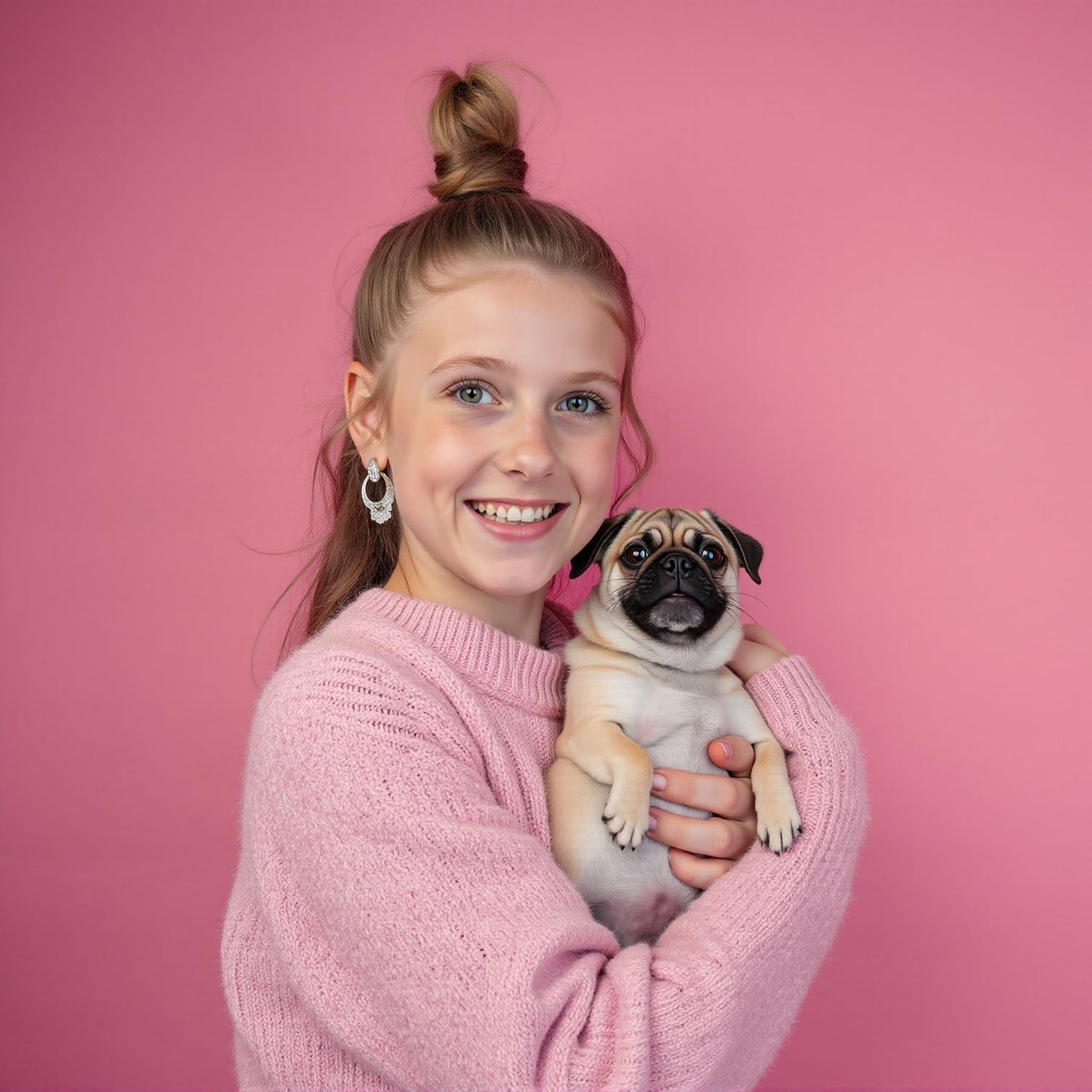 Kate Seamless Paper Backdrop for Photography Solid Pink Backdrop Paper (53''x32.8' Baby Pink)