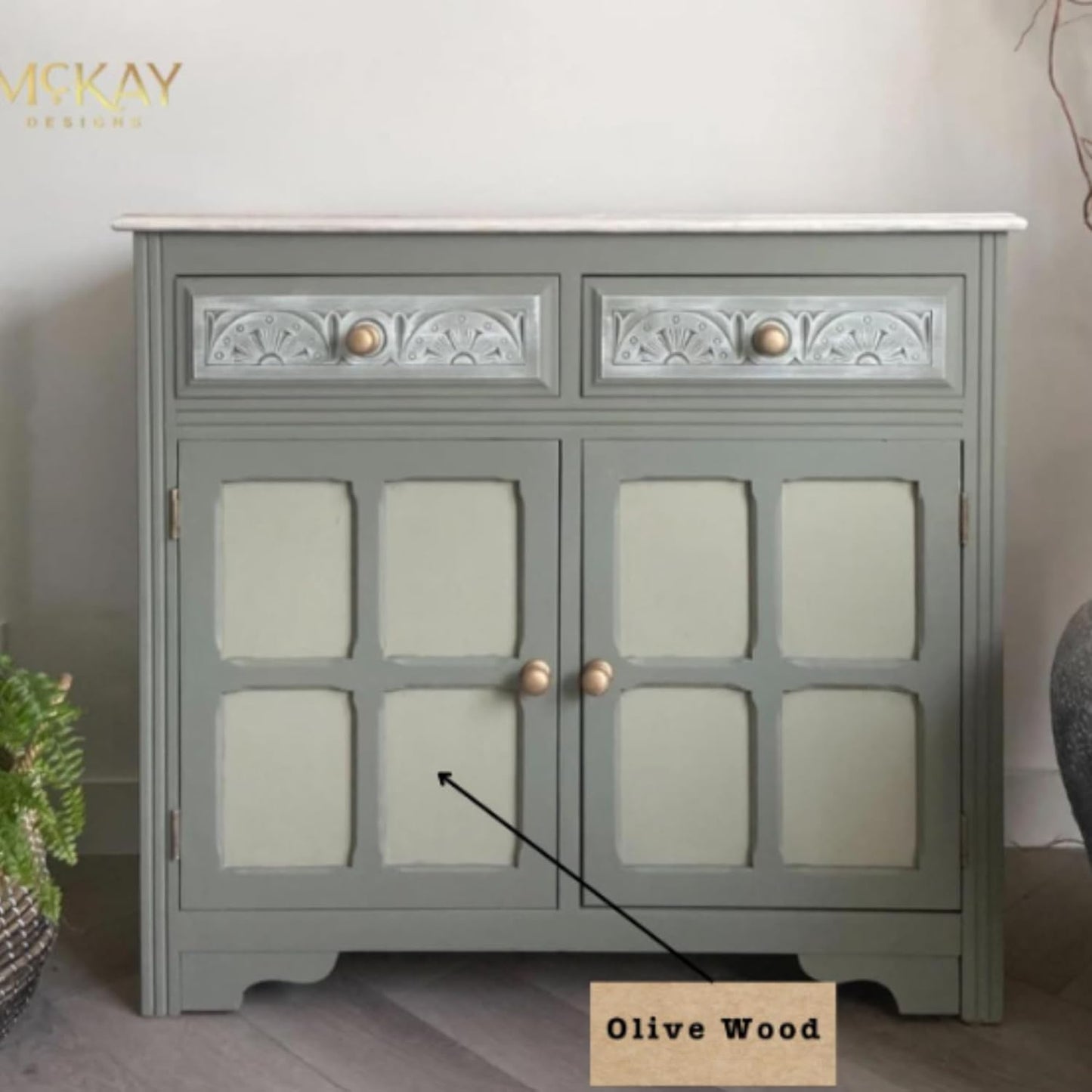 Dixie Belle Paint Company Chalk Finish Furniture Paint – Olive Wood (16oz) – Matte Chic Chalk Mineral DIY Furniture Paint