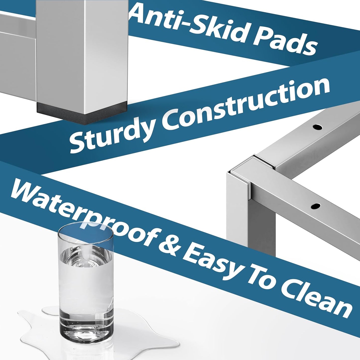 SHW Mission 40-Inch Home Office Computer Desk, White