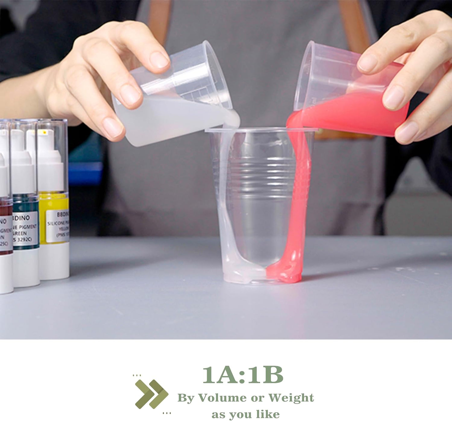 BBDINO Silicone Mold Making Kit, 15A Fast Cure Silicone for Mold Making Clear 1100g(38.8 Oz), 1A:1B Ideal for Resin/Soap/Candle/Silicon Molds Casting