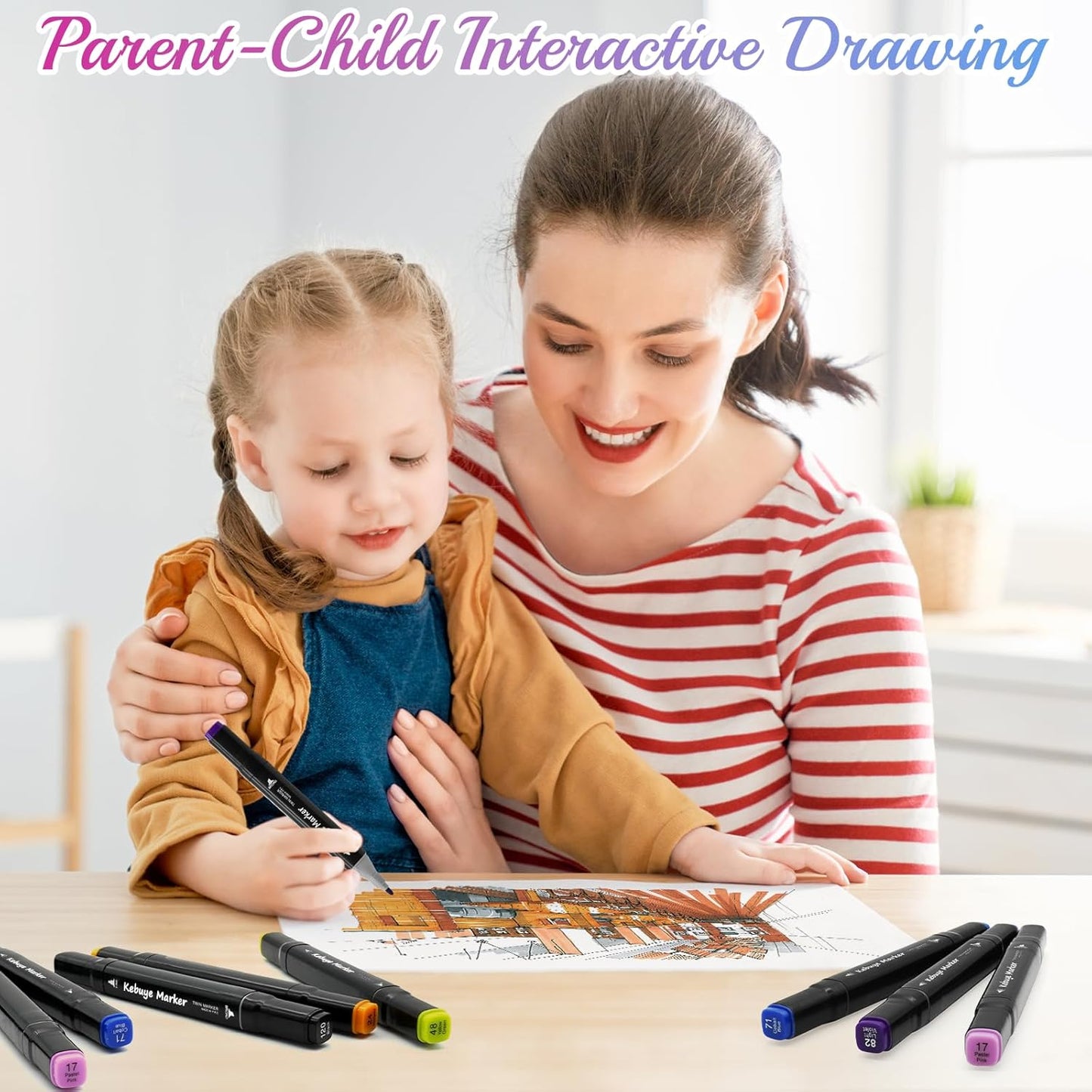 168 Colors Alcohol Markers Set, Professional Drawing Markers for Artist Adult Coloring Books Black Permanent Dual Tip Art Markers with Holder, Coloring Marker for School Sketching Coloring