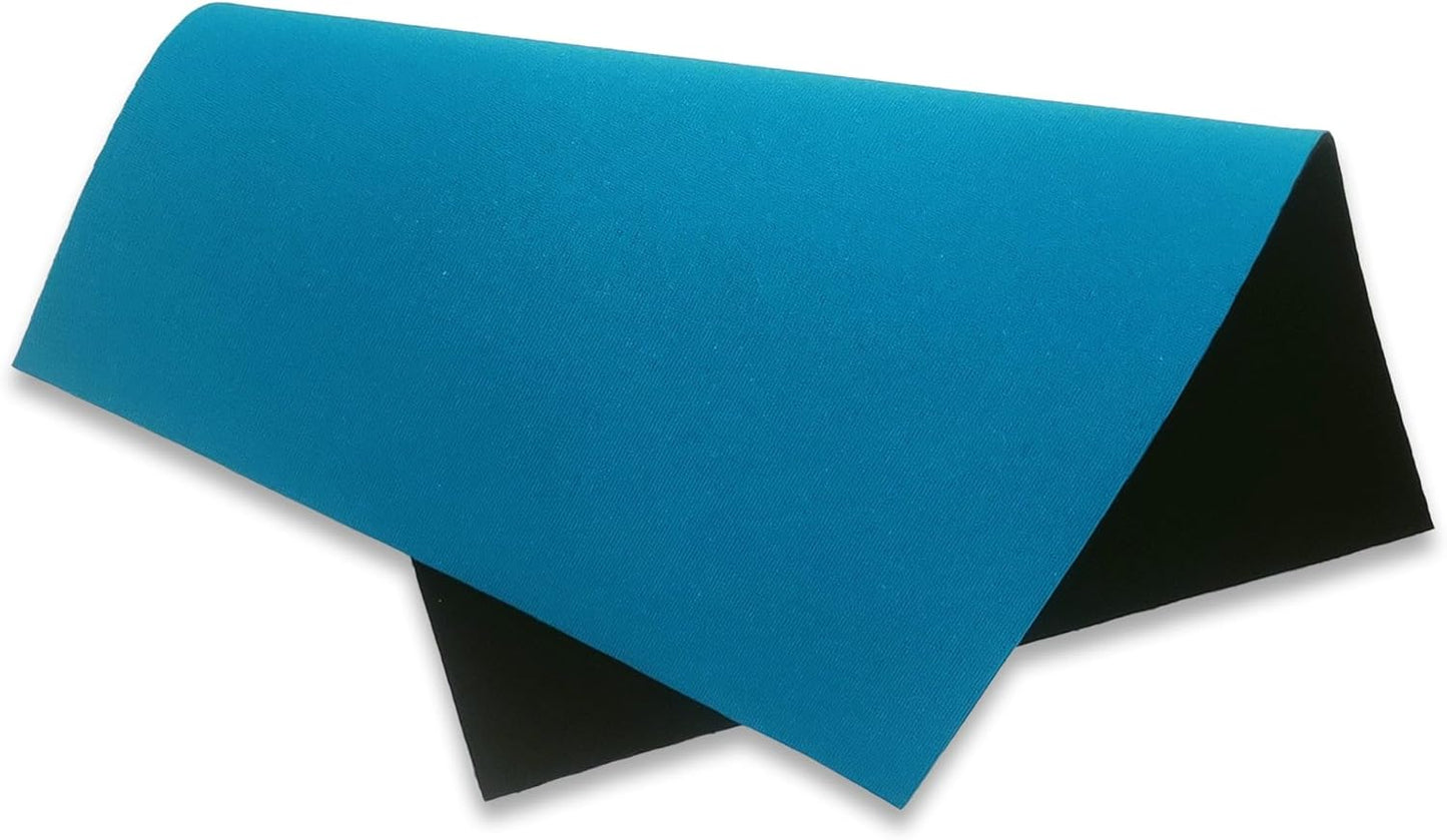 Neoprene Fabric Assortment Sample Patch Sheet Packs for Sewing Material Wetsuit Repair (3 Pack, 2mm Turquoise)