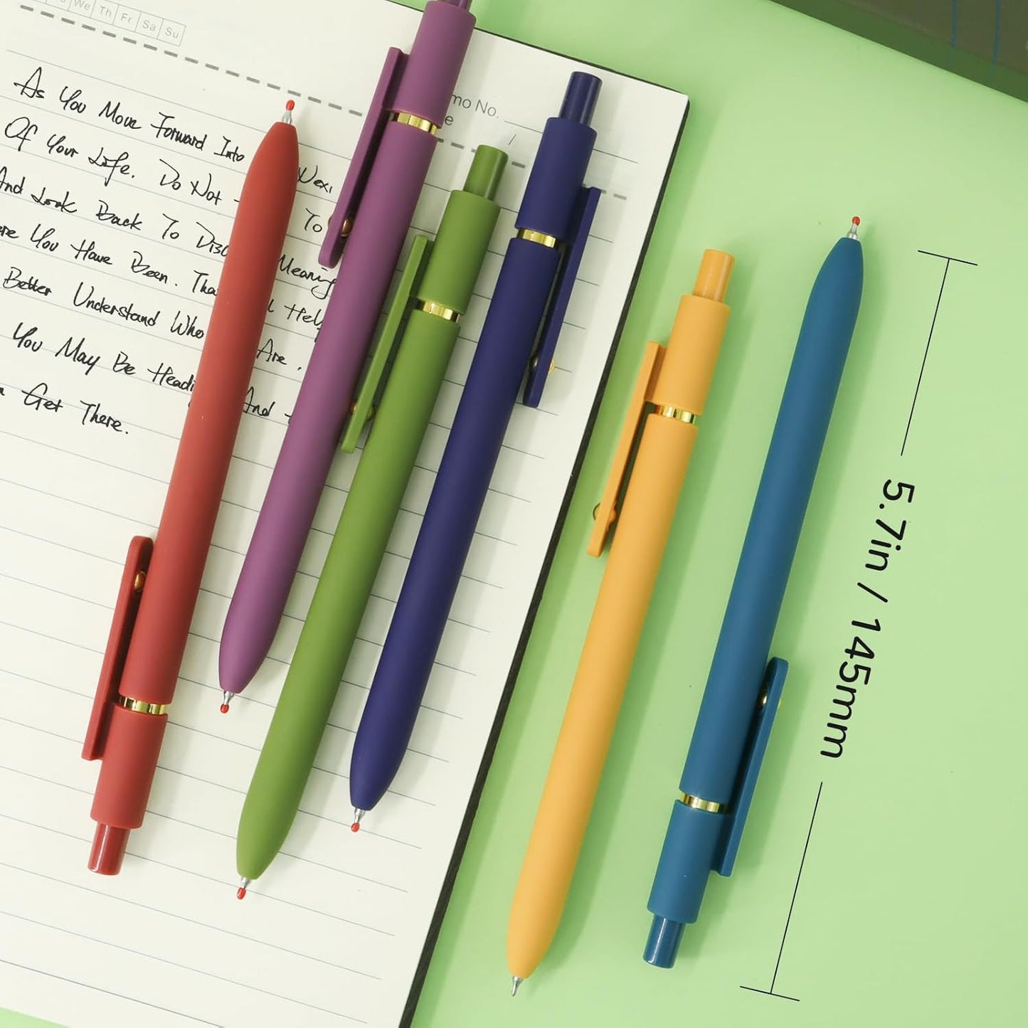 Gel Pens, 12 Pcs Black Ink Pens for Women, 0.5mm Fine Point Smooth Writing Pens, High-End Series Retractable Pens for Journaling Note Taking (12 Pcs Gold Morandi and Vintage)