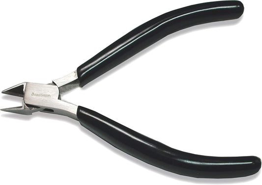 The Beadsmith Side Cutter – Extra Fine Tips – 4.5 inches (114mm) – PVC Grip Handle with Double Leaf Springs – Jewelry Making Tool for Creating Bracelets, Earrings and Necklaces