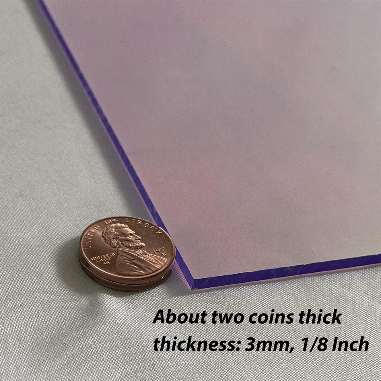 2 Pcs Clear Color Acrylic Sheets for Laser Cutting Thick 3mm 8x12x1/8In Color Clear Acrylic Sheet with Protective Paper for Handcrafts Signs