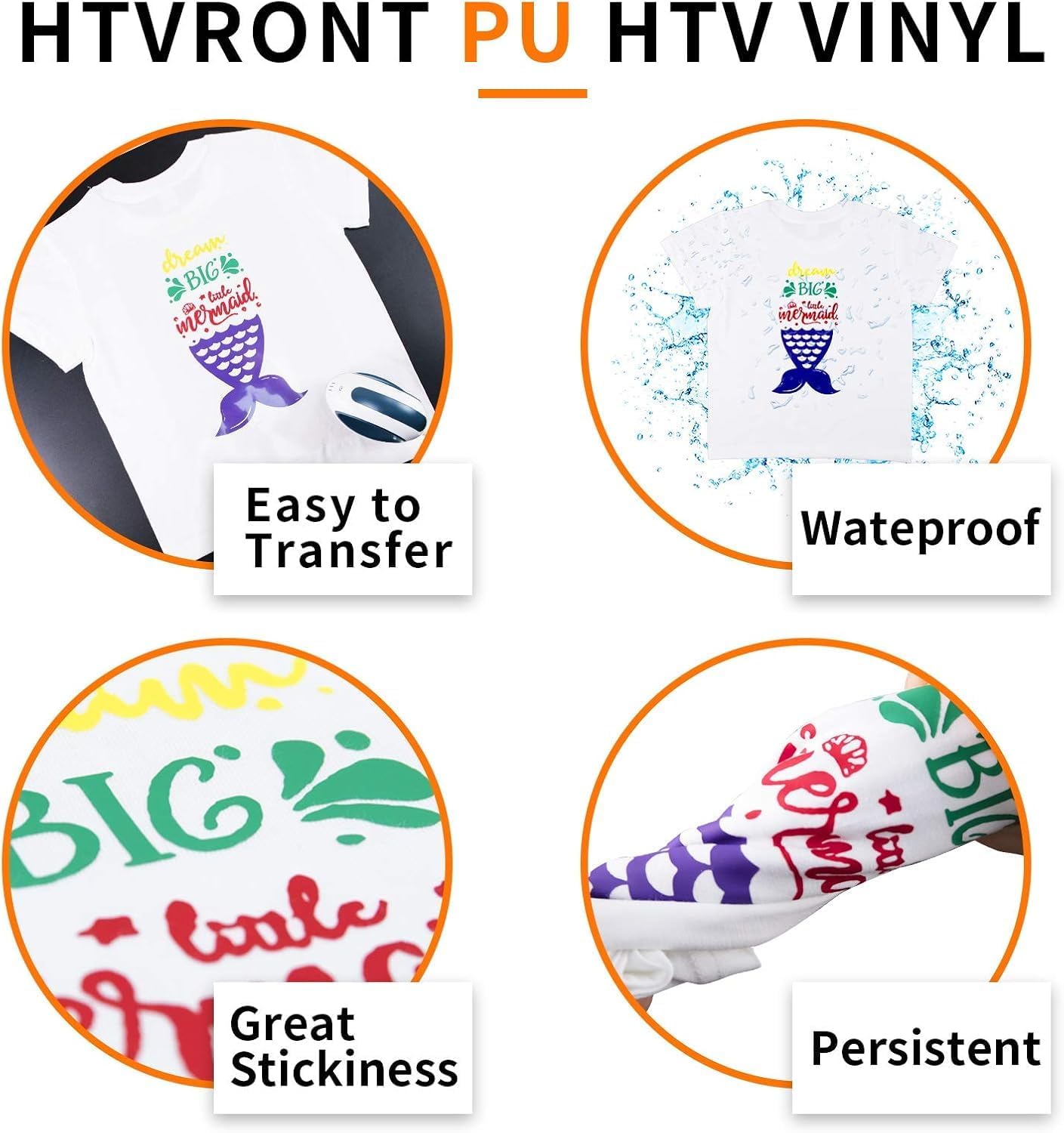 HTVRONT Red HTV Heat Transfer Vinyl Bundle: 24 Pack 12"x12" Iron on Vinyl Sheets for T-Shirt (1 PTFE Sheet Included), PU HTV Easy to Cut & Weed for Heat Design