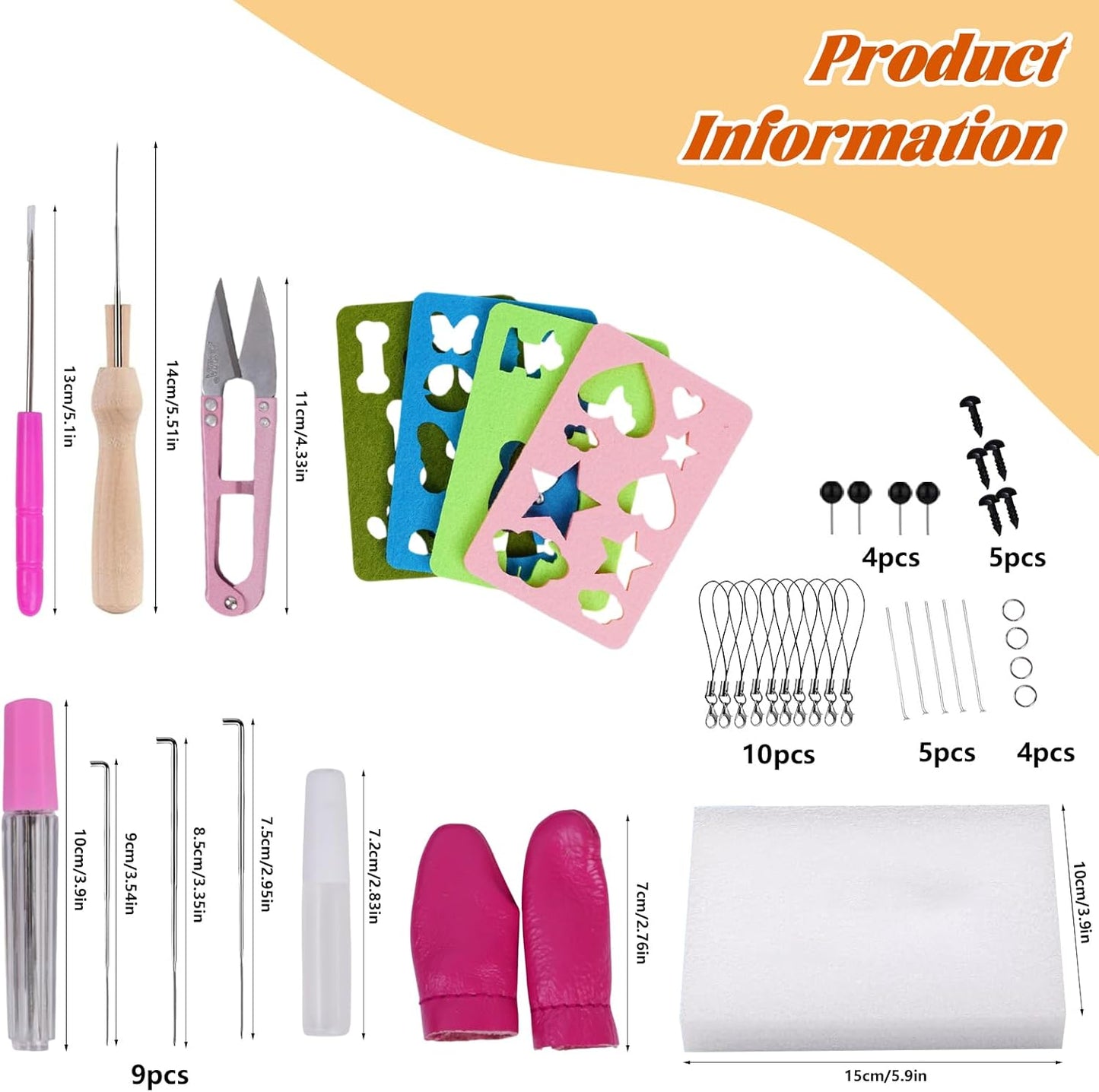 Catopia Needle Felting Kit,Needle Felting Starter Kit,Wool Roving 40Colors Set,Wool Felt Tools for Felted Animal Needle Felting Supplies,Needle Felting Tools Kit,Children’s Day (40c fleting kit)