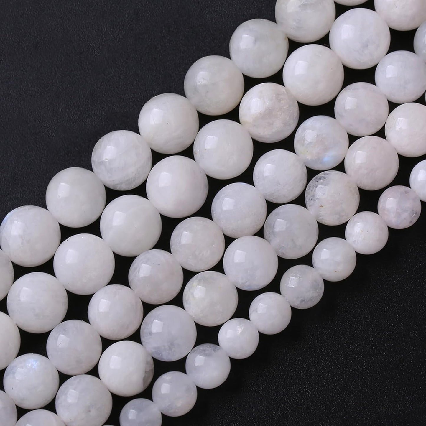 8mm 45pcs Natural Moonstone Stone Beads for Jewelry Making Energy Healing Power Stone Beads DIY Bracelet Necklace Accessories 15"