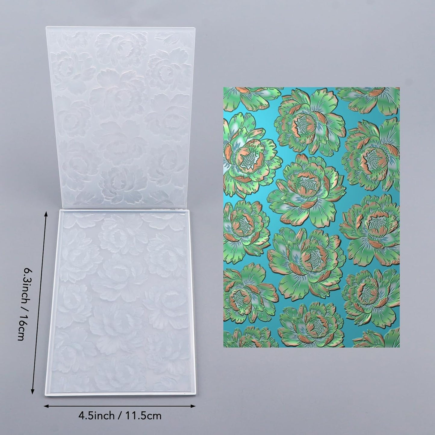 BAOFALI 3D Embossing Folder for Card Making,Beautiful Flower Plastic Texture Fades Embossing Folder Template for Scrapbooking Cardstock Album DIY Decoration Paper Crafting 6.3x4.5inch
