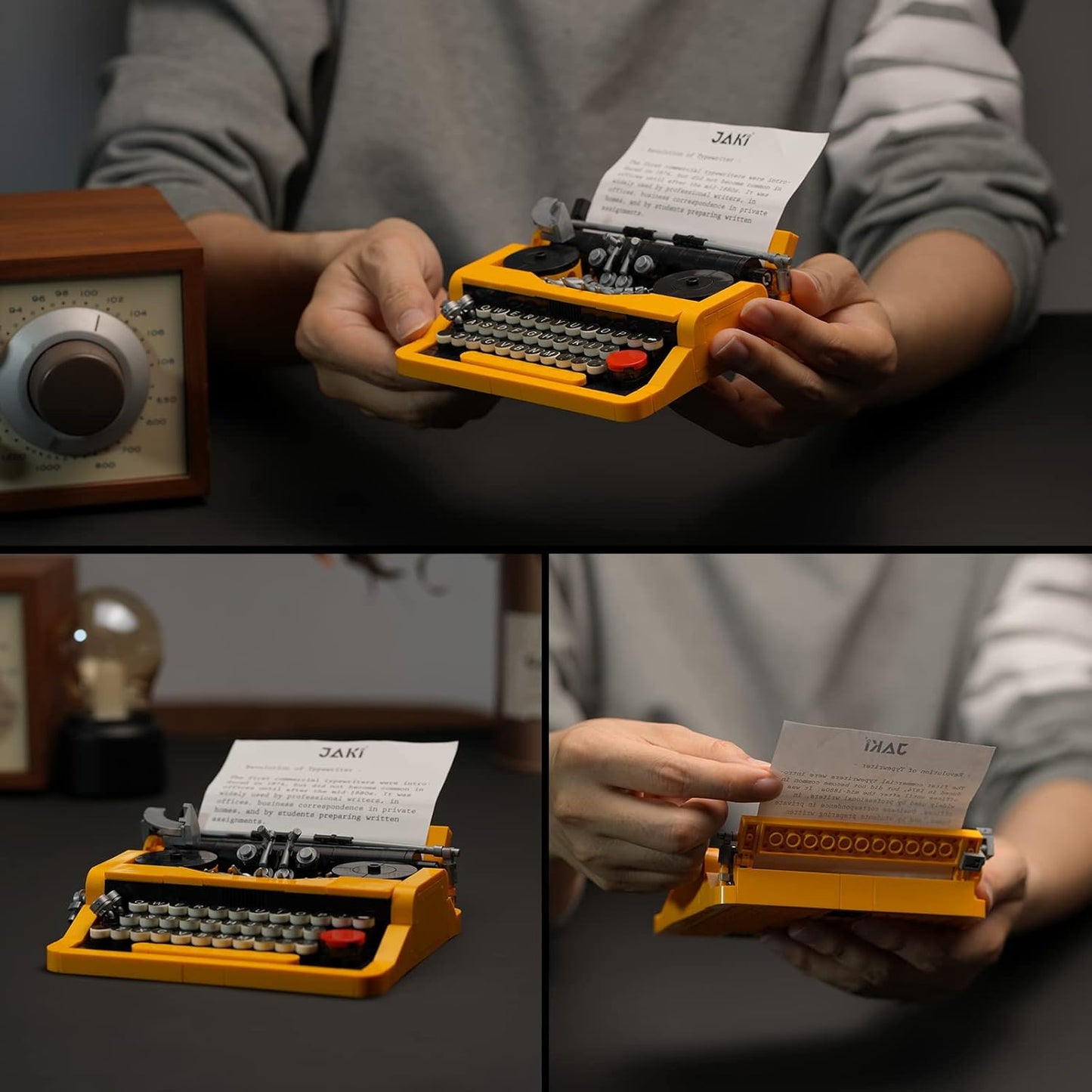 ENJBRICK Typewriter Building Set Compatible with Lego for Adults,Ideas Cute Building Toys for Girls 8-14 Years,Christmas Toys for Kids