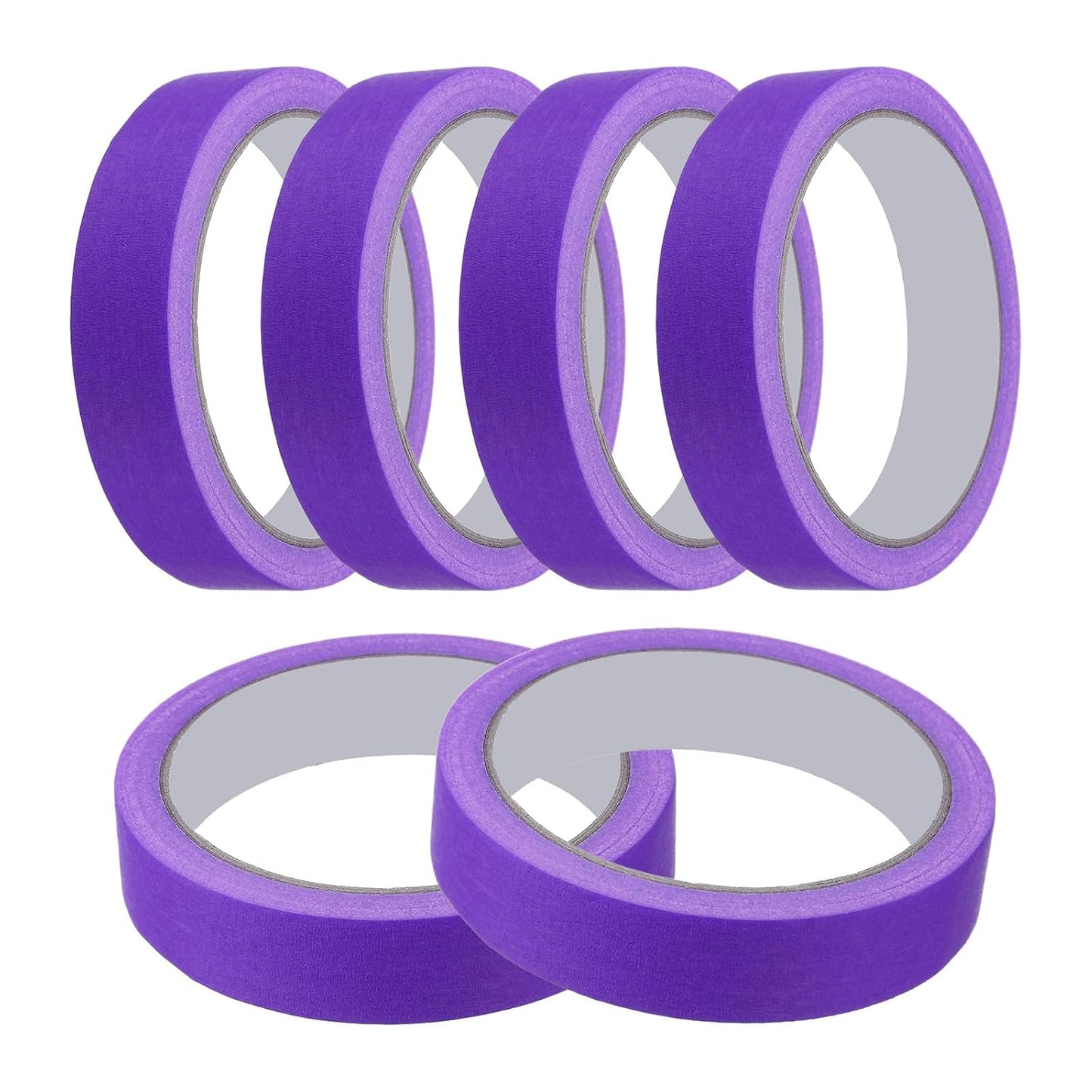 MECCANIXITY Masking Tape 0.8 Inch x 21 Yard Painter's Tape Purple Paint Tapes for DIY Crafts Arts Drawing Decoration Labeling Car Painting Artist Teachers, Pack of 6