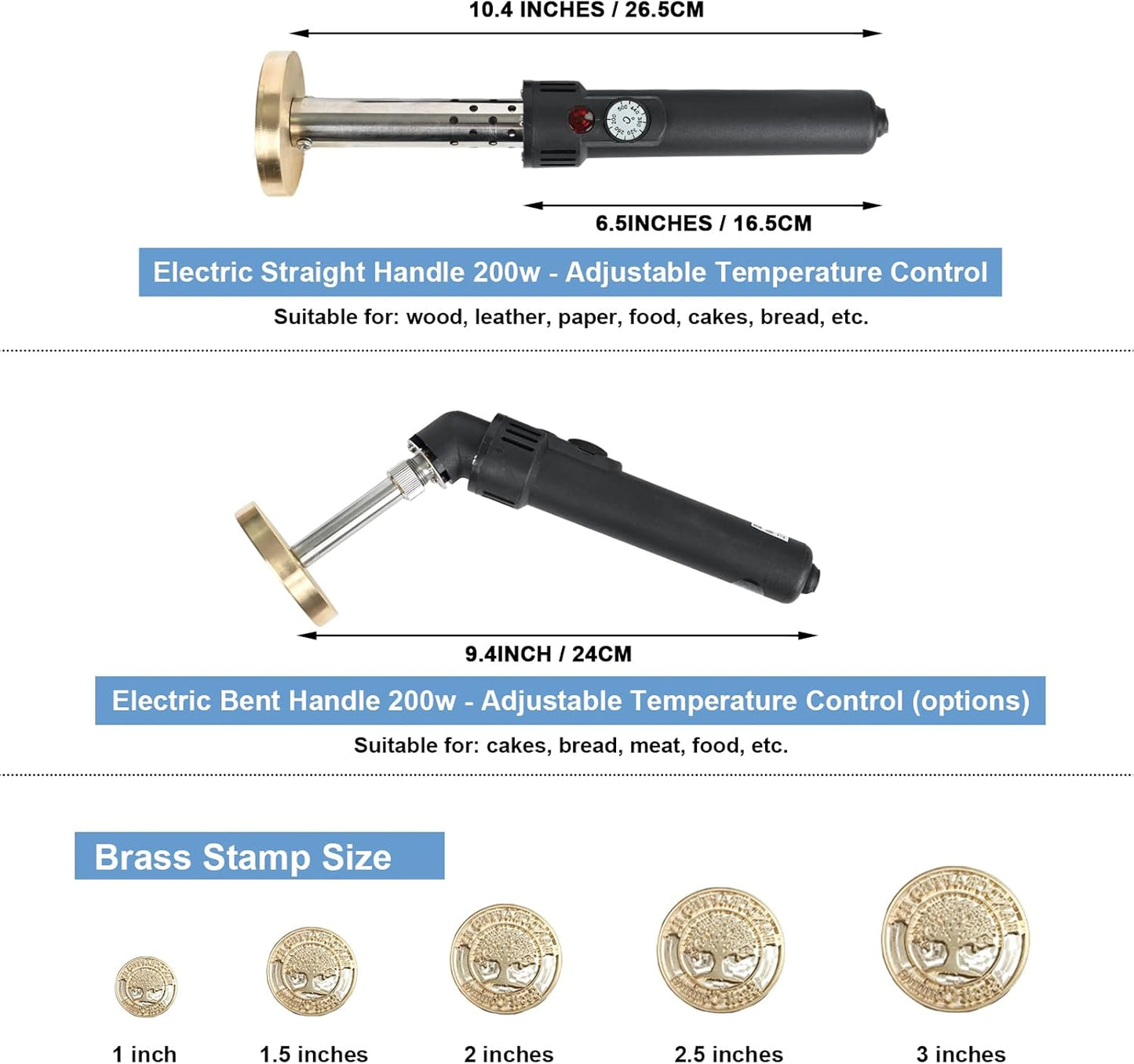 Custom Electric Branding Iron for Wood, Adjustable Temperature Wood Branding irons Personalized Wood Burning Letter Stamp for Leather Woodworking Tool, Handcraft & Wedding Gifts(1Inch)