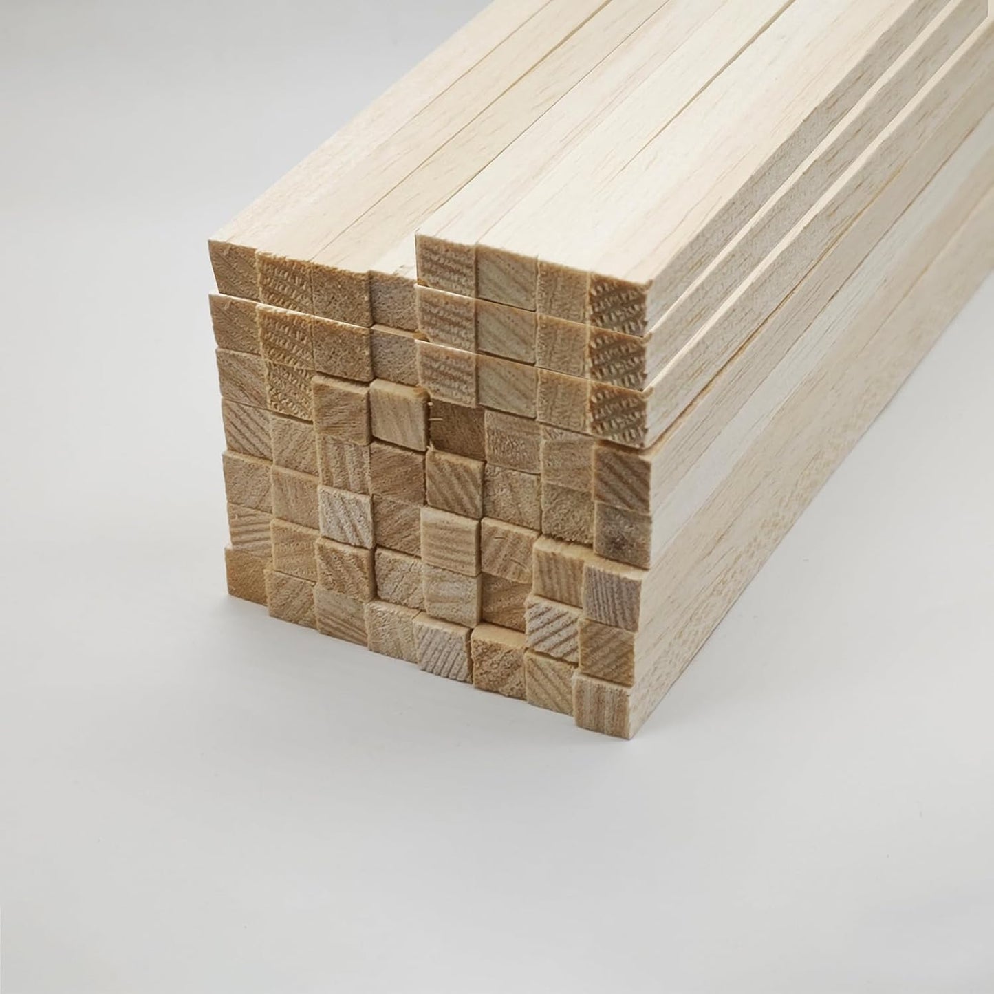 60pcs Dowel Rods 3/8 x 3/8 x 12 inch, Square Wood for Crafts & Model Making (3/8"x12"-60pcs)