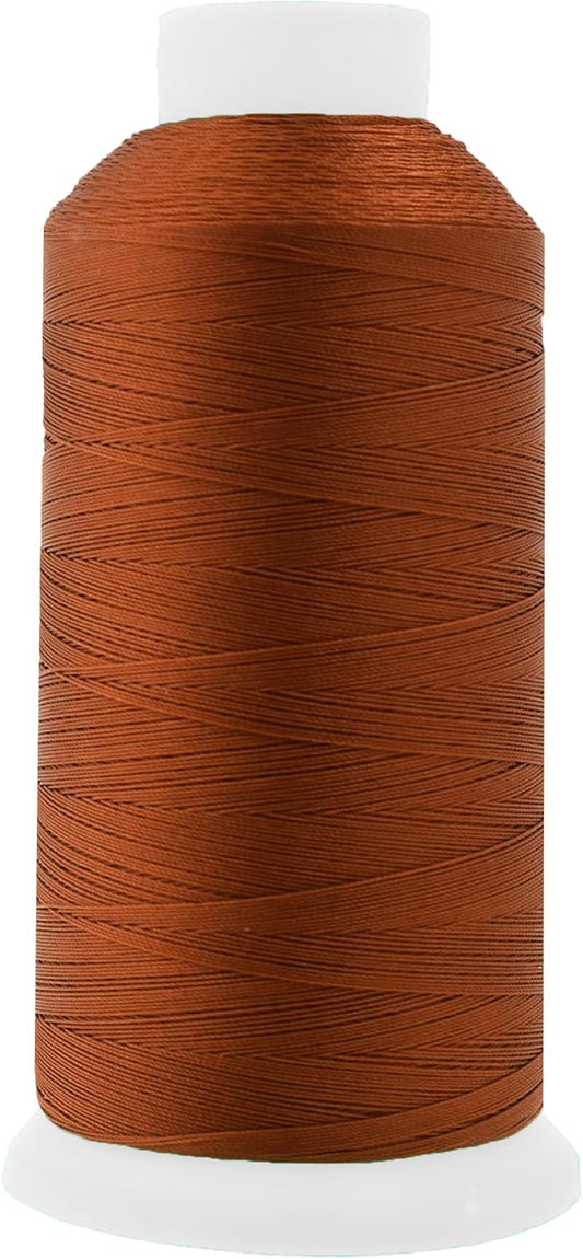 Mandala Crafts Burnt Orange Heavy Duty Thread - 1500 Yds Tex 70 Thread for Sewing Drapery Jeans Leather Hair Outdoor Marine Upholstery