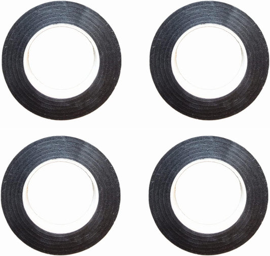 Transun Moo 4 Rolls 1/2 Inch Floral Tapes Florist Wraps for Bouquet Stem and Flowers Making Craft Projects (30 Yards, Black)
