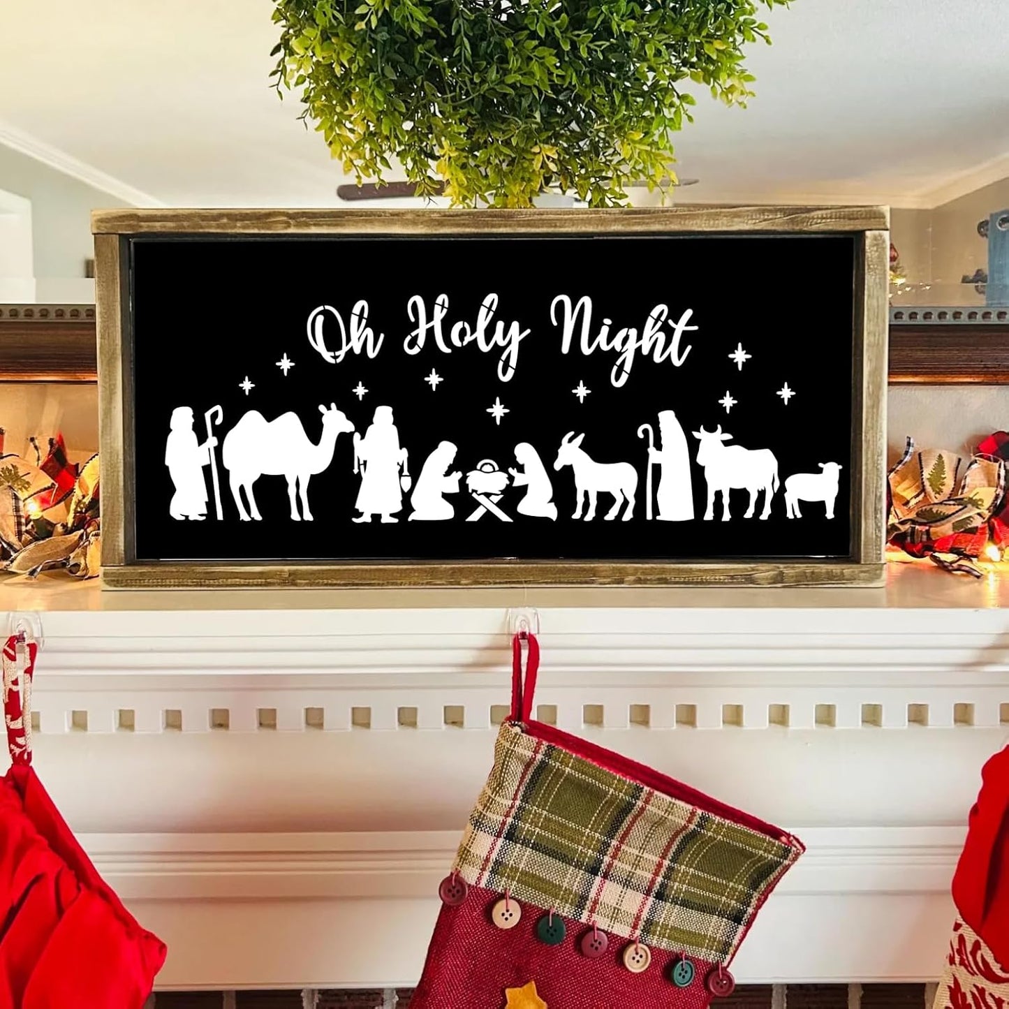 Christmas Stencils for Crafts Reusable Christmas Doormat Stencils Xmas Holiday Stencil for Painting on Wood Window Door Mats Fabrics Decor