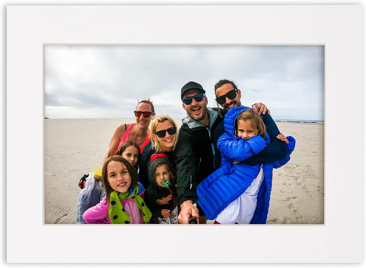 Poster Palooza Pack of Ten 8x10 Mats Bevel Cut for 5.5x8.5 Photos - Acid Free White Precut Matboards for Pictures, Photos, Framing - 4-ply Thickness