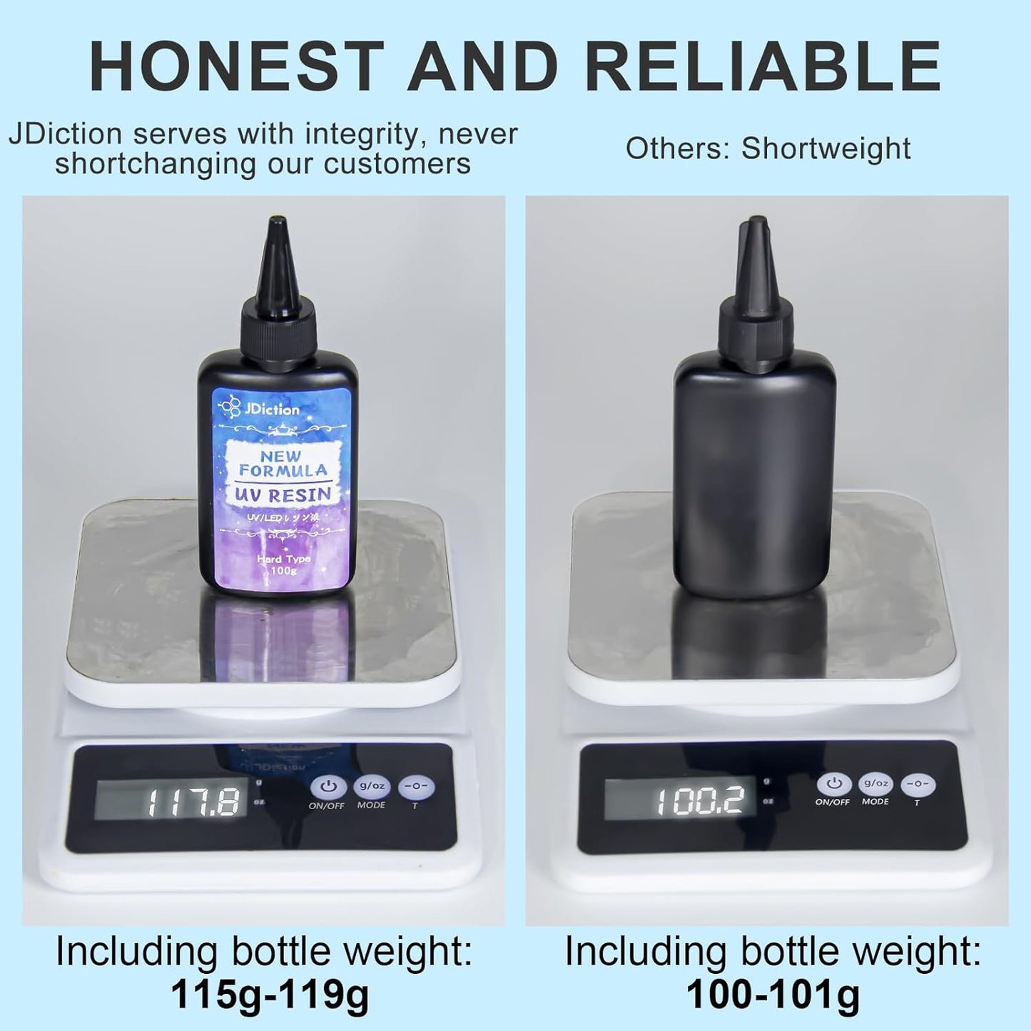 JDiction 200g UV Resin - New Formula Crystal Clear Solar Cure Sunlight Activated Hard UV Resin Kit for Jewelry Making, Casting and Coating DIY Crafts