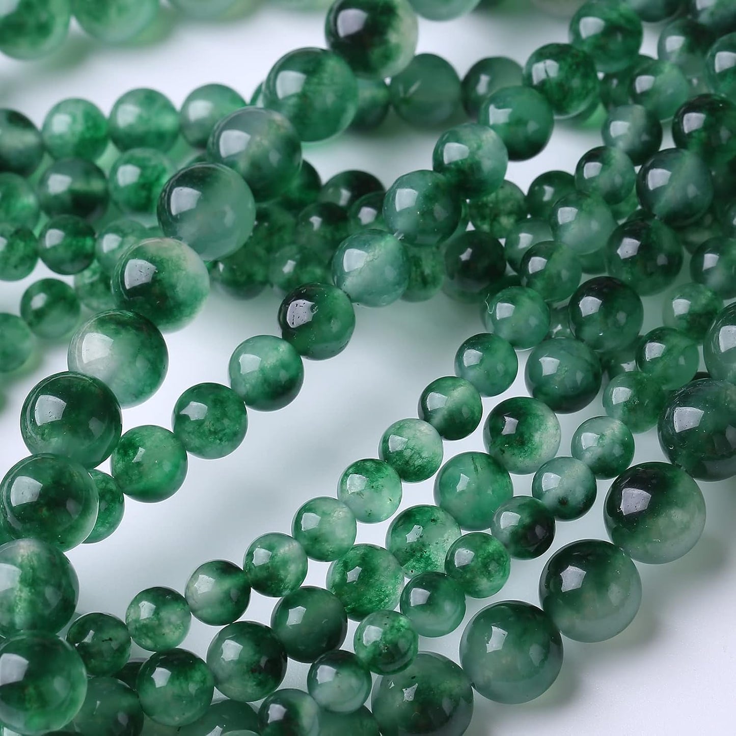 32PCS 12MM Aquatic Agate Stone Beads Energy Healing Beads for DIY Jewelry Bracelet Necklace Making for Jewelry Making 15Inch