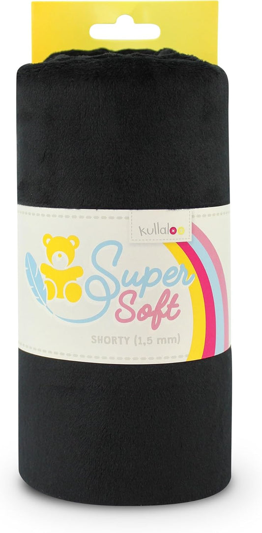 kullaloo Plush Fabric | Solid Black Minky Fabric for Sewing | Super Soft Cuddle Material | 39.5x29.5 | Plushies, Baby Blankets, Pillows, Dog Beds, Cat Beds, Beanies, Baby Accessories, Apparel & More