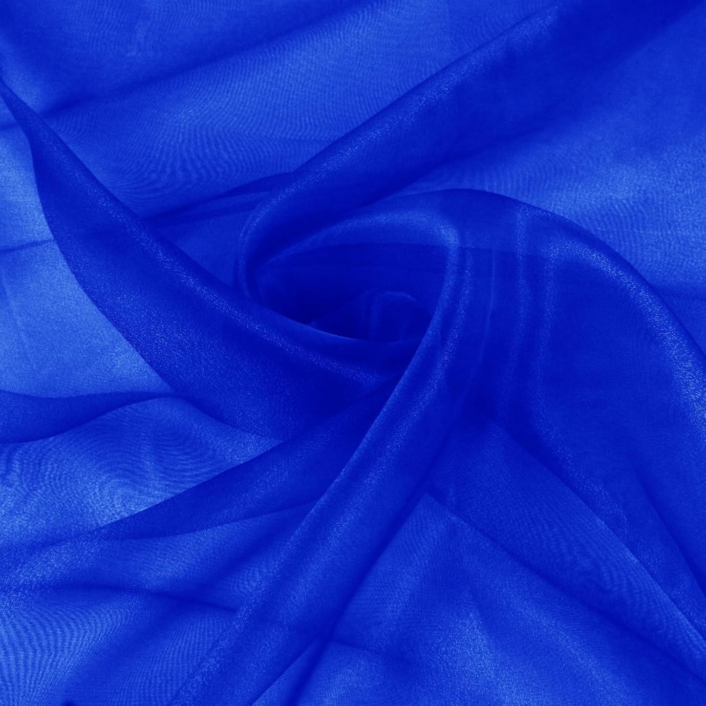 VACVELT Sheer Organza Fabric by The Yard, 60 Inch Wide Royal Blue Organza Fabric Bolt Bridal Sheer Tulle Fabric, Silk Organza Fabric Roll for Wedding Party Decorations Backdrop Curtain (2 Yards)
