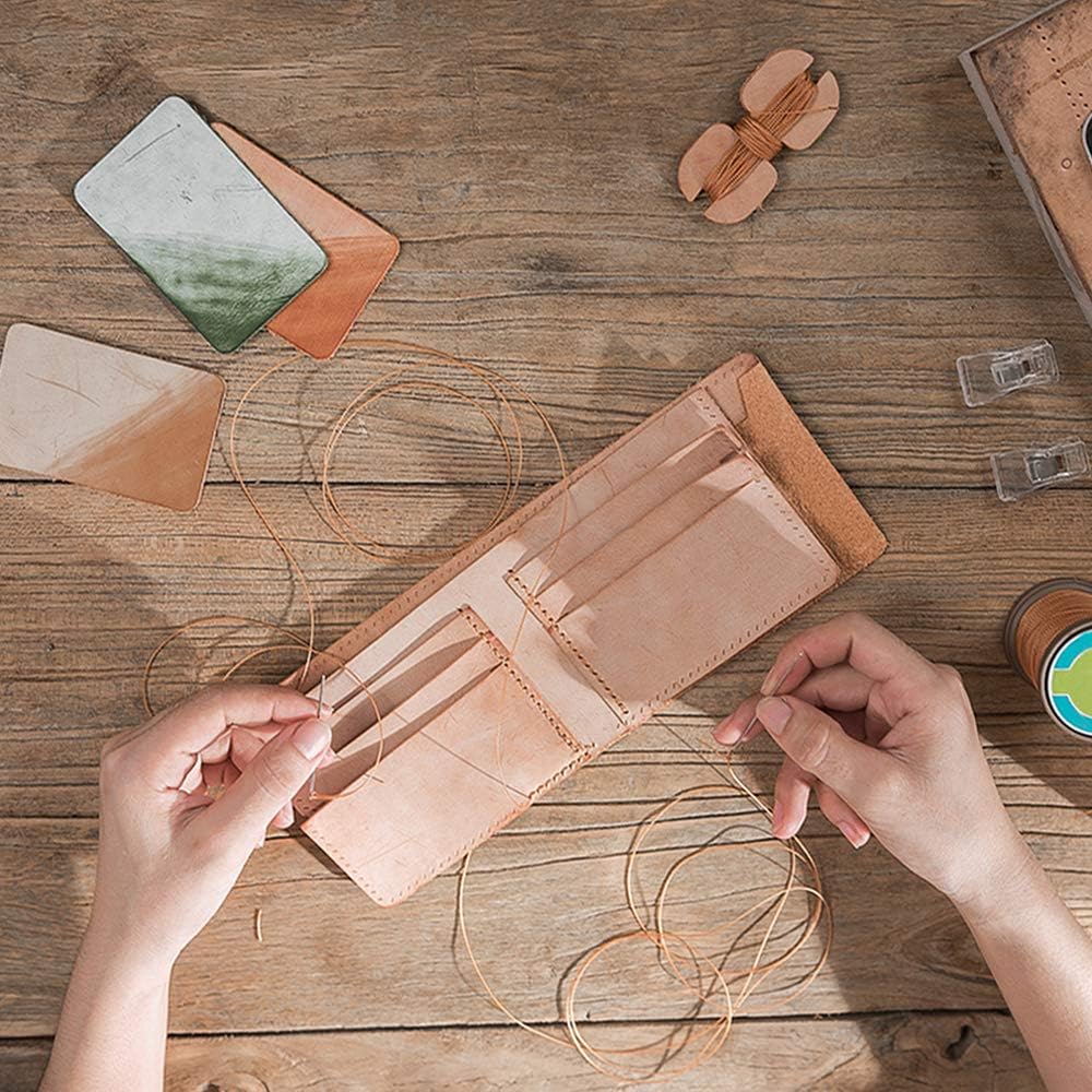 Colorful 284Yards Leather Sewing Waxed Thread-Practical Long Stitching Thread for Leather Craft DIY/Bookbinding/Shoe Repairing