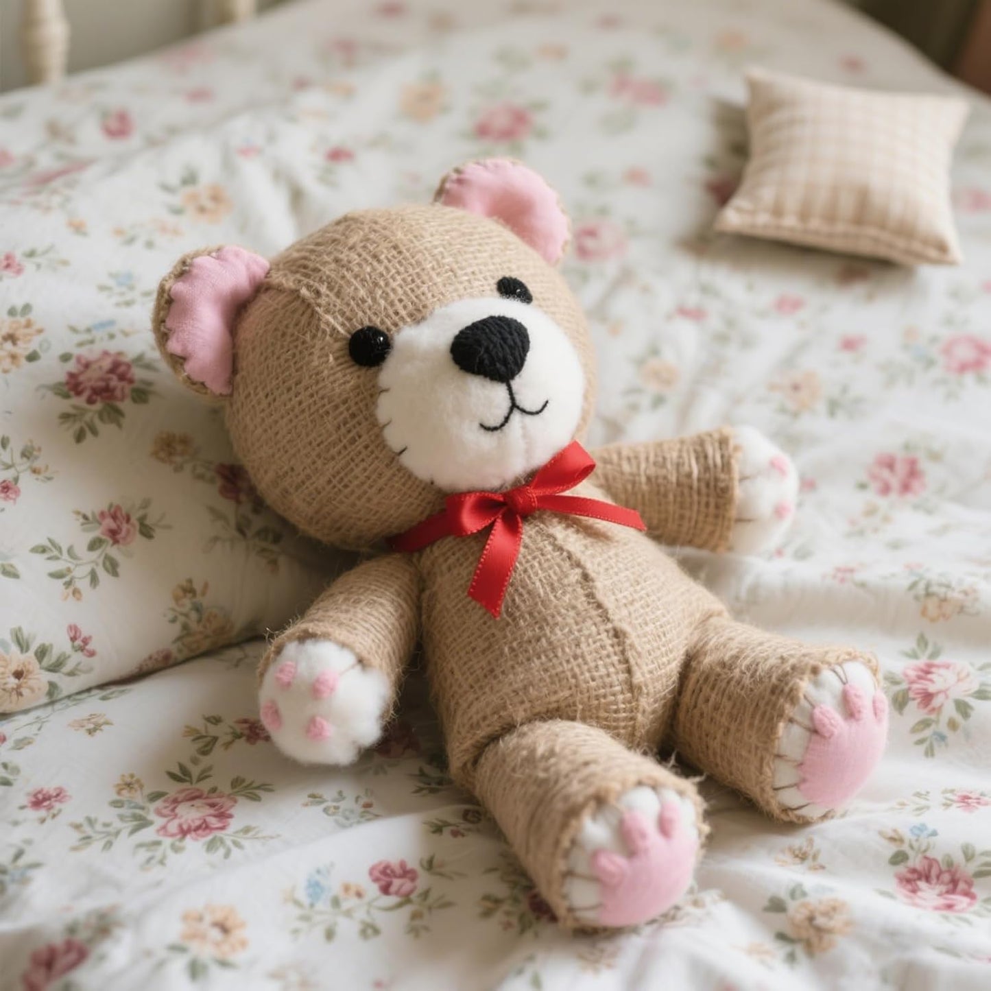 KINJOEK 6 Inch Wide 54 Yards Burlap Ribbon, Natural Jute Fabric Ribbon Crafts Ribbon for Christmas Wedding Gifts Burlap Fabric DIY for Decoration