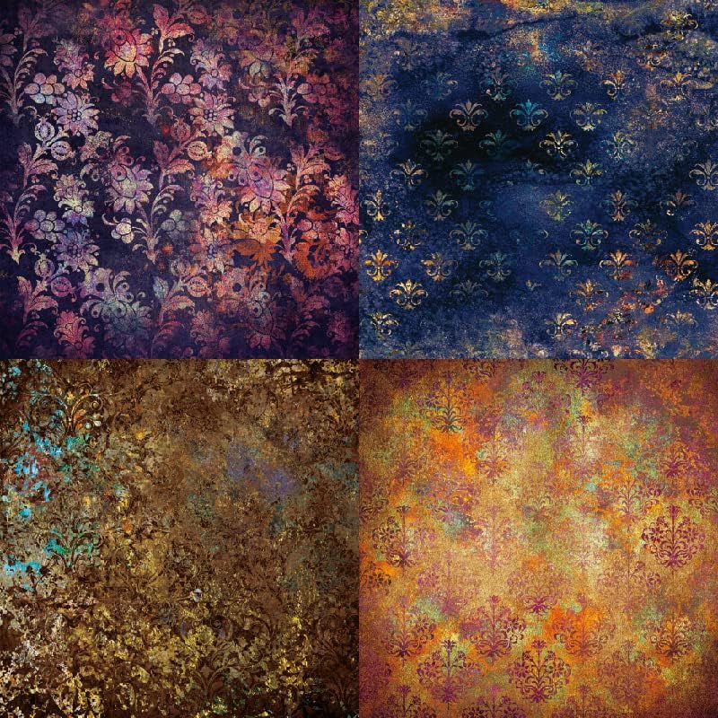 Aesthetic Scrapbook Paper Pad Vintage Patterned Paper 6×6,24 Sheets Single-Sided Boho Scrapbooking CardStock Papers Pad for Holiday Cardmaking DIY Origami Journaling.