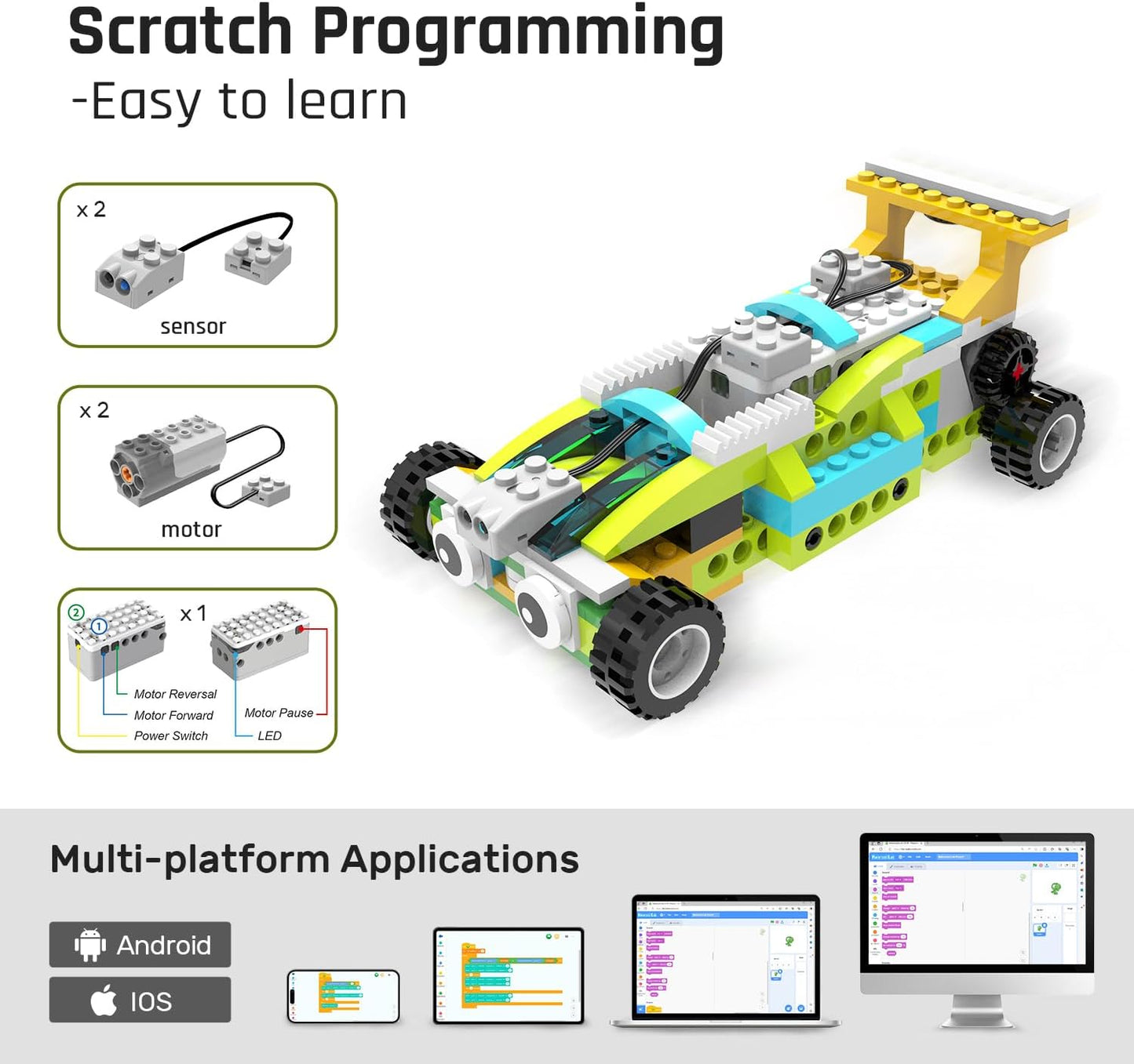 Coding Robot Kit for Kids Ages 6+, 200+ in 1 APP Control Dinosaur Robot Toy, Educational Scratch Program Robotic Kit with 47 Video Courses,Birthday Children's Day Gift for Boys Girls(600 Blocks)